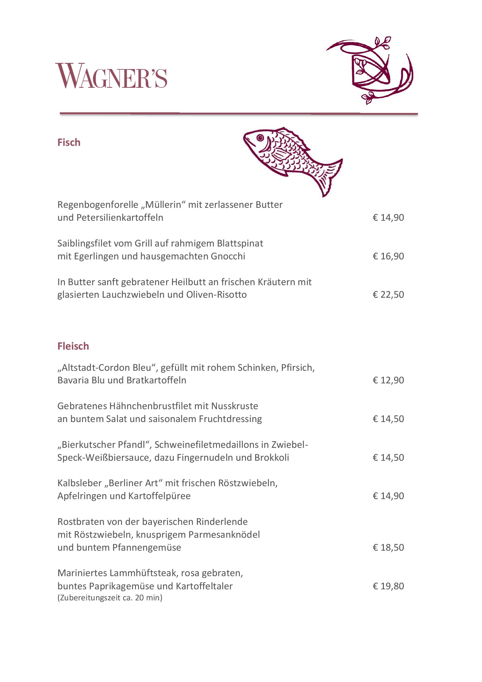 Speisekarte