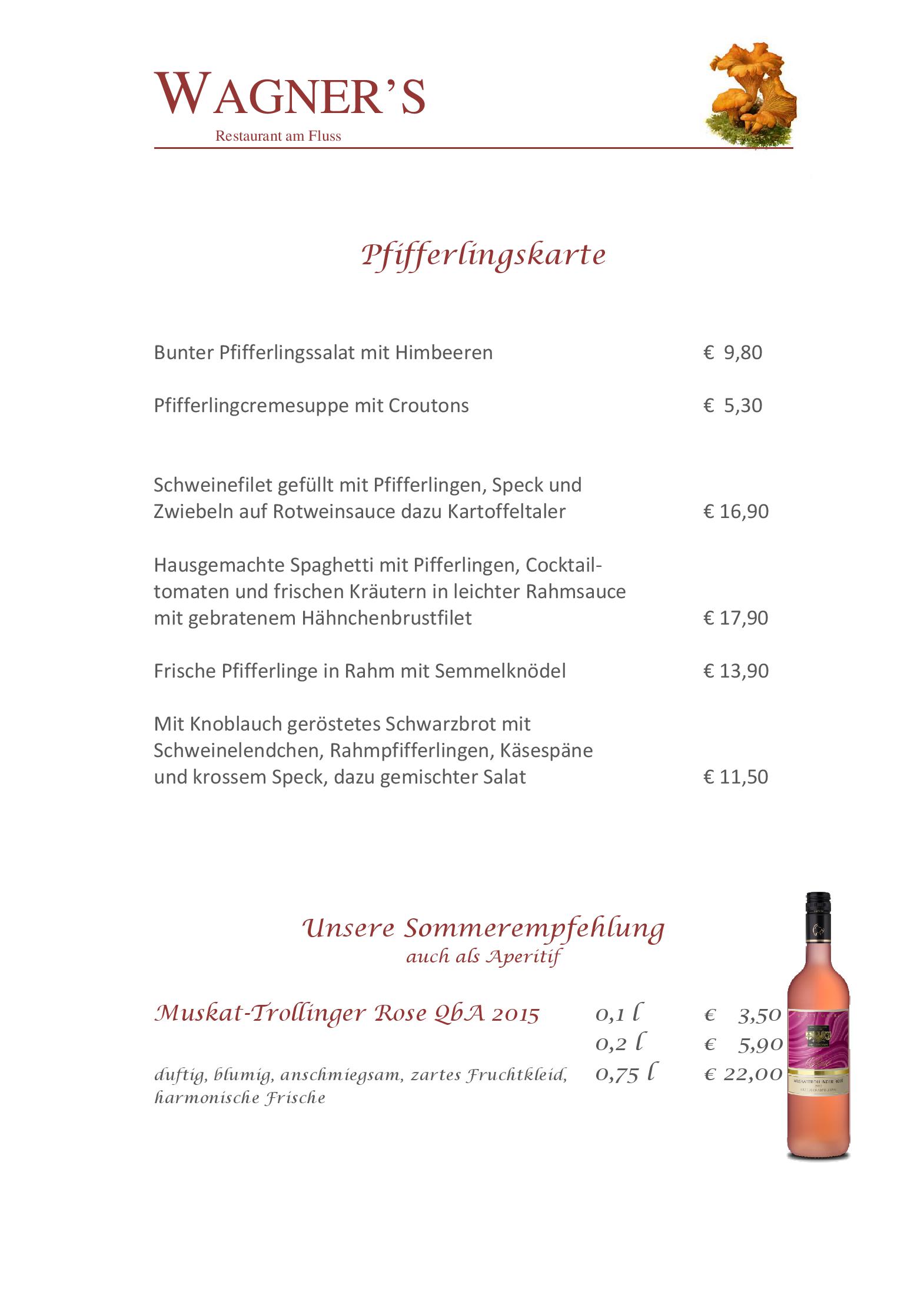 Speisekarte