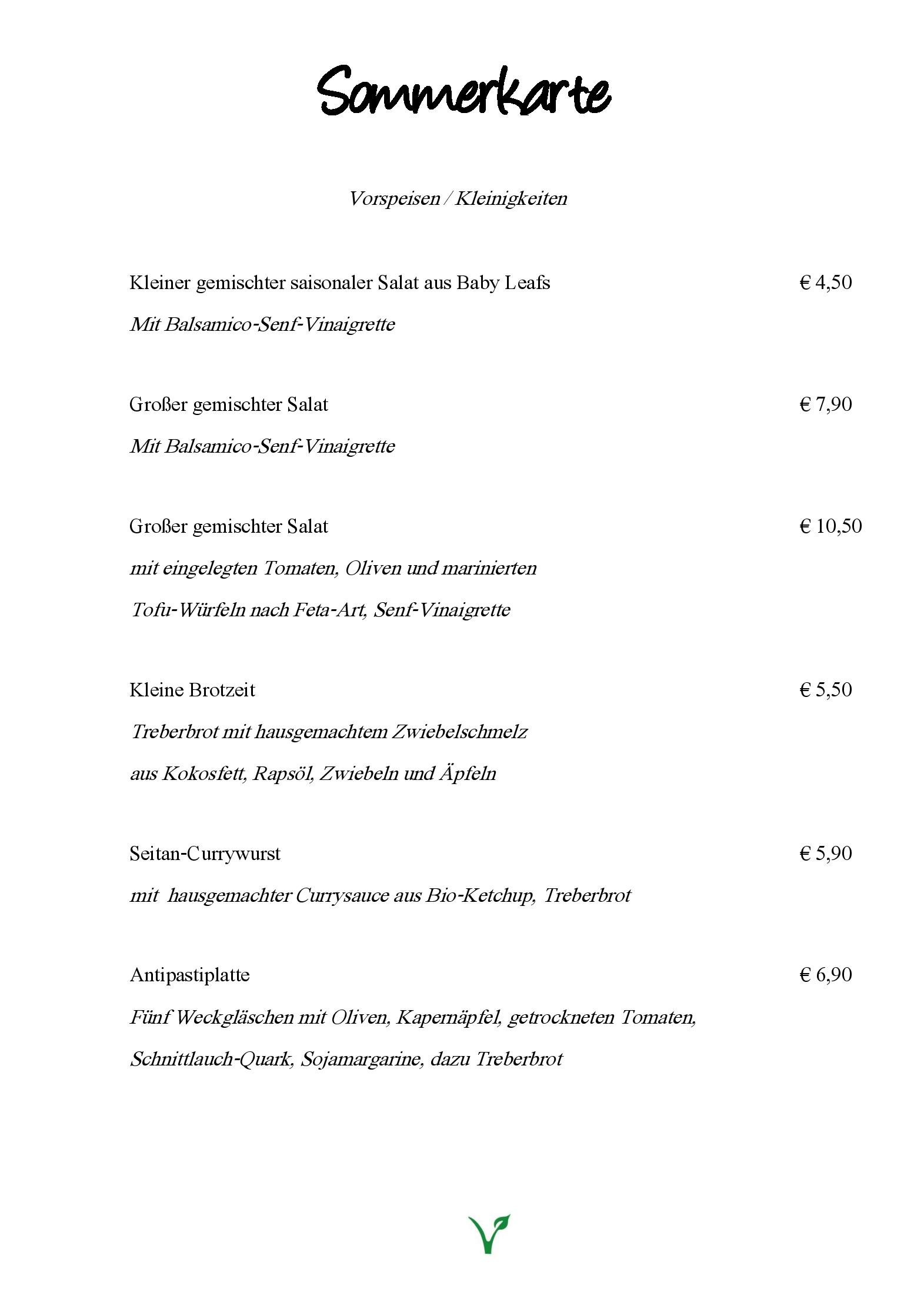 Speisekarte