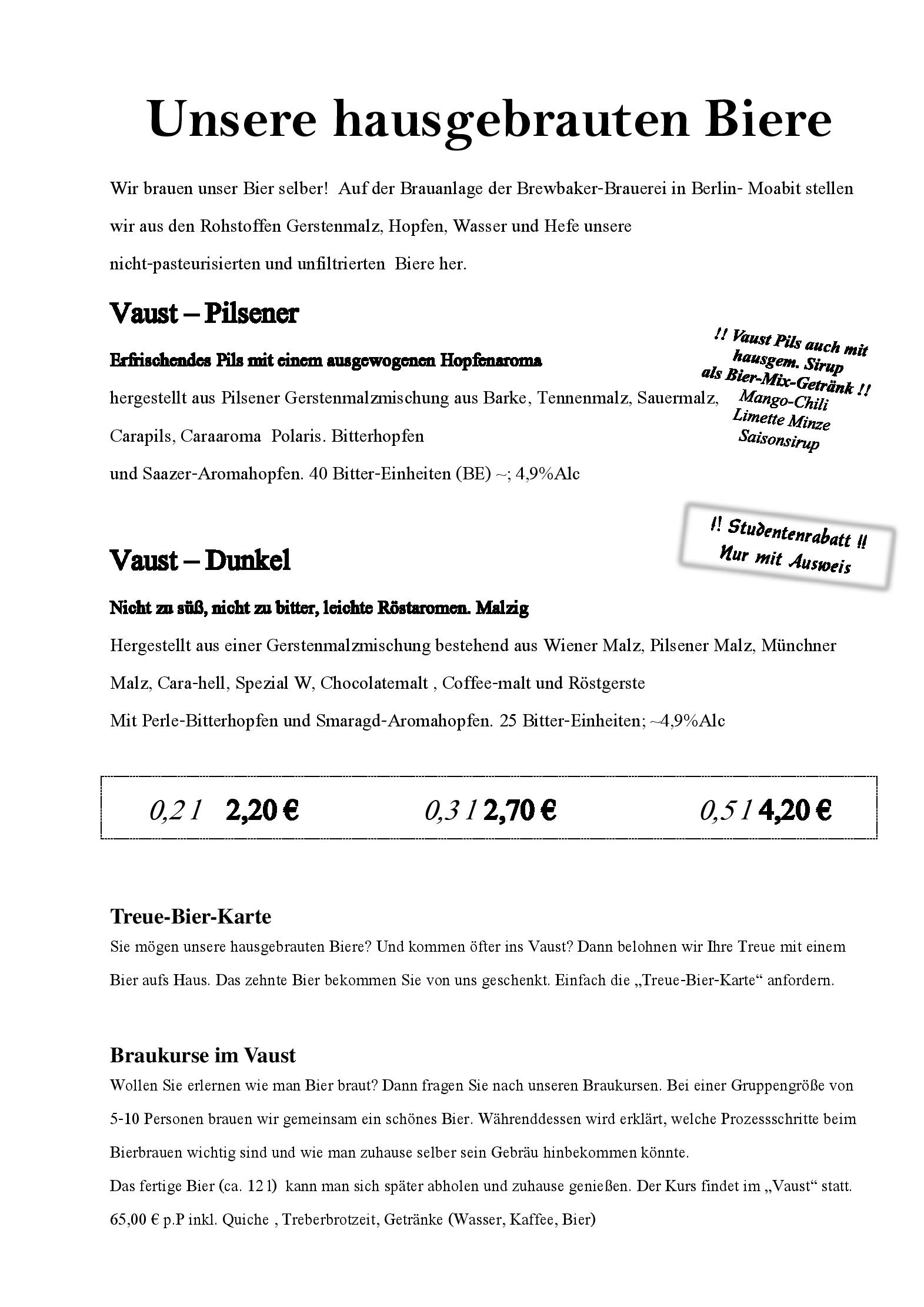 Speisekarte