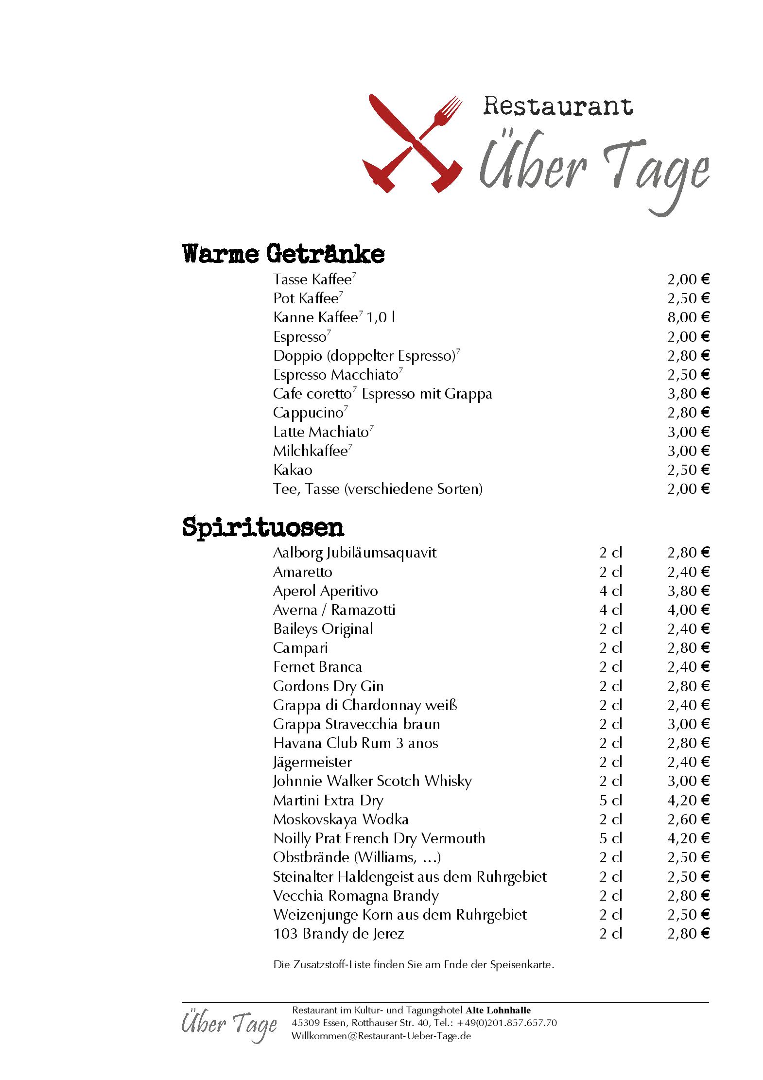 Speisekarte