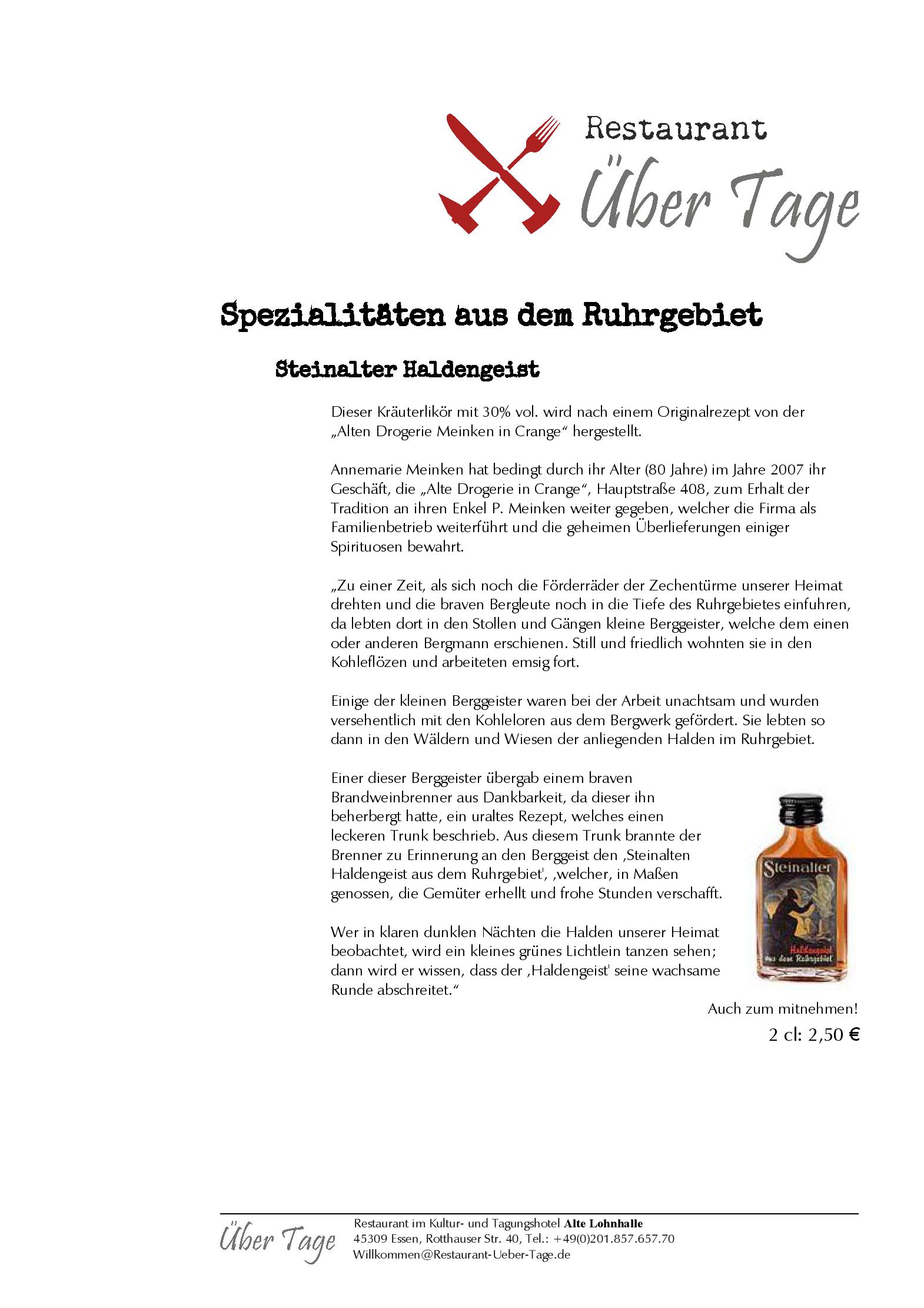 Speisekarte
