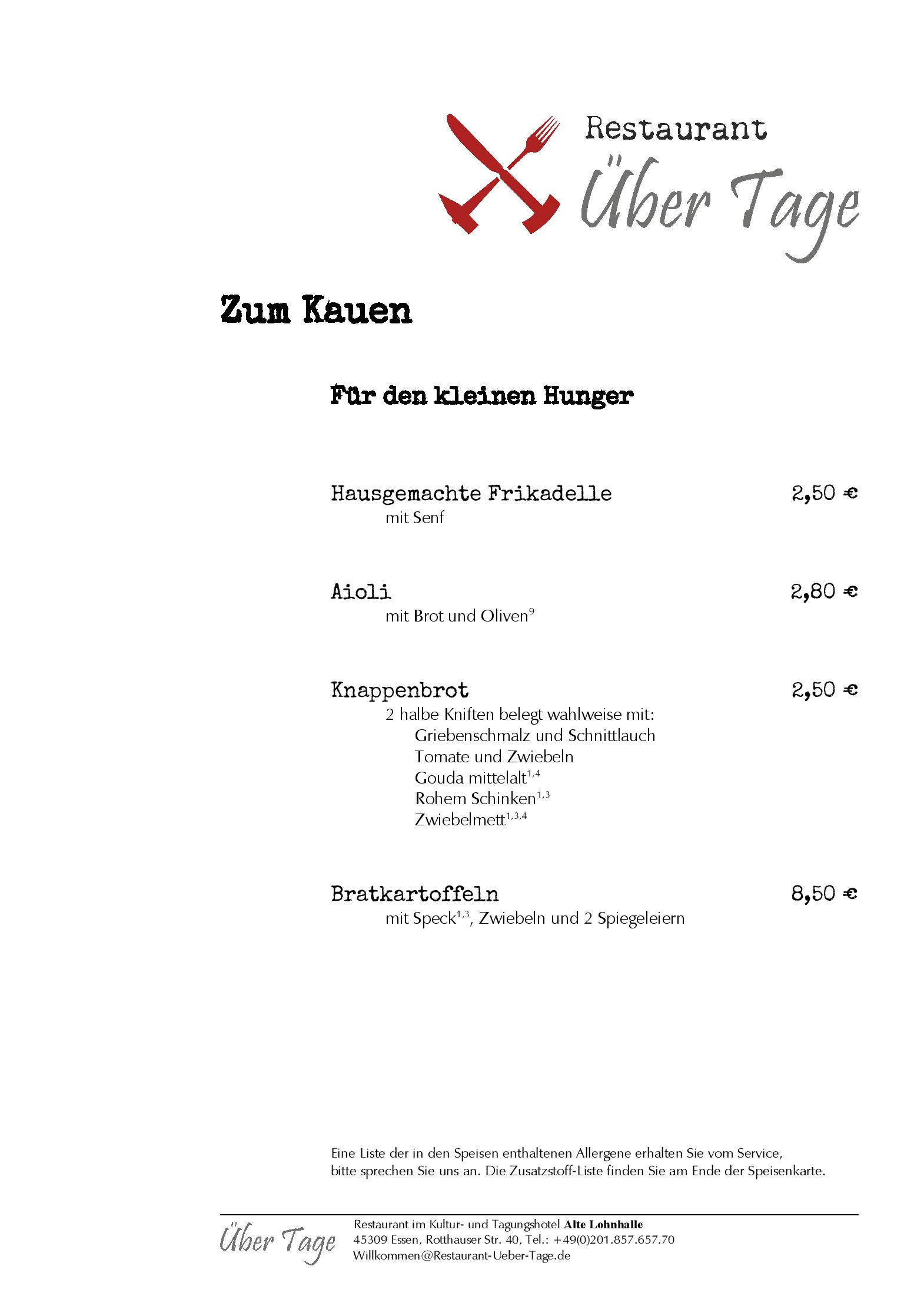 Speisekarte