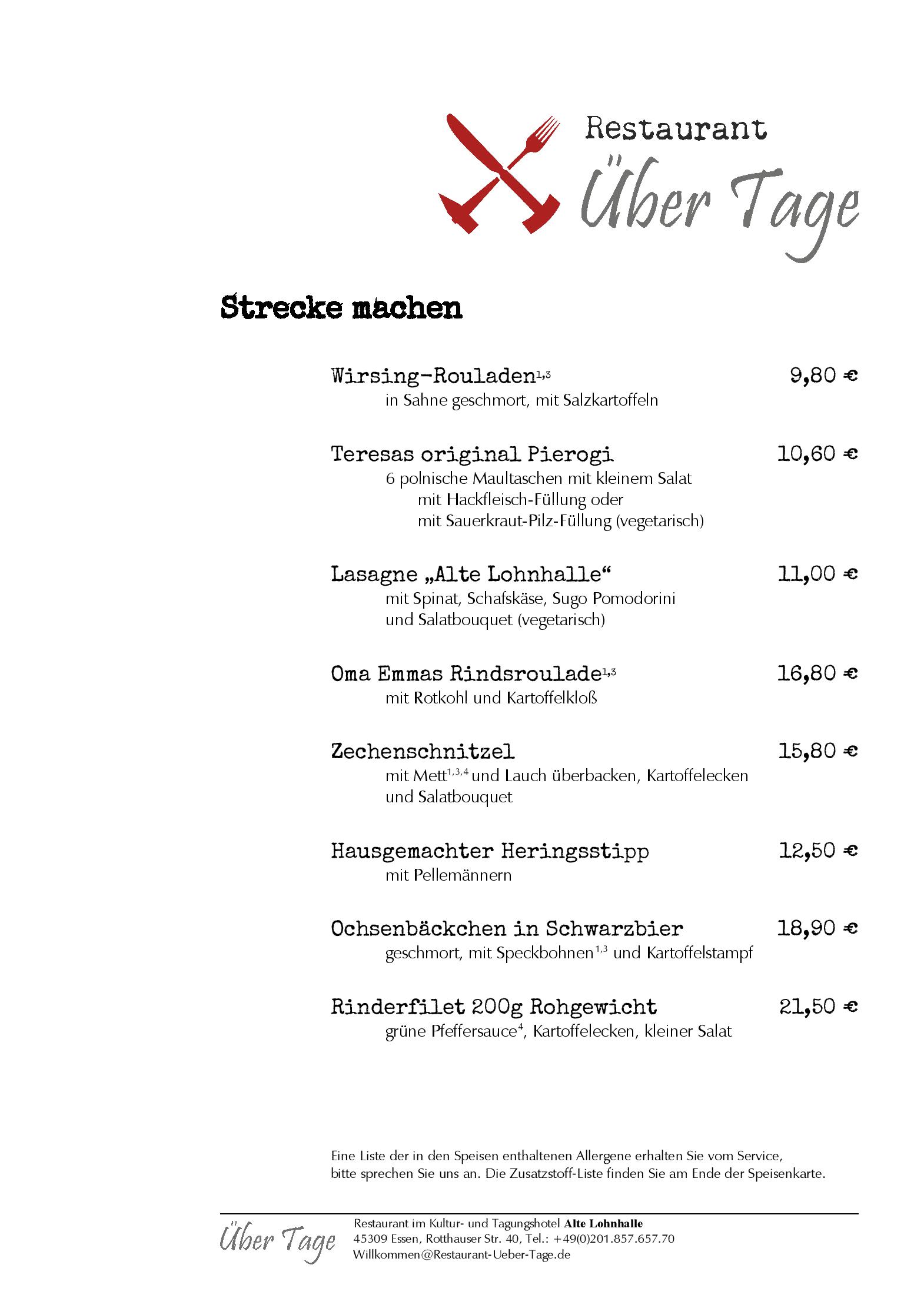Speisekarte