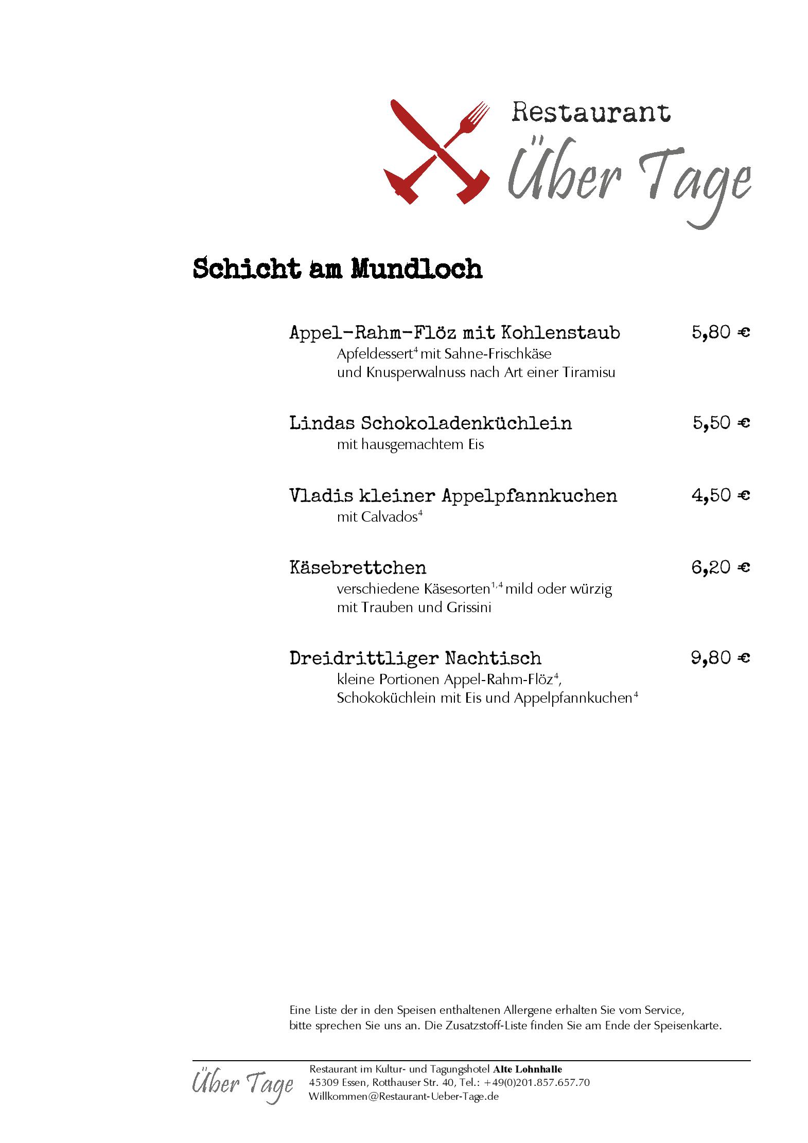 Speisekarte