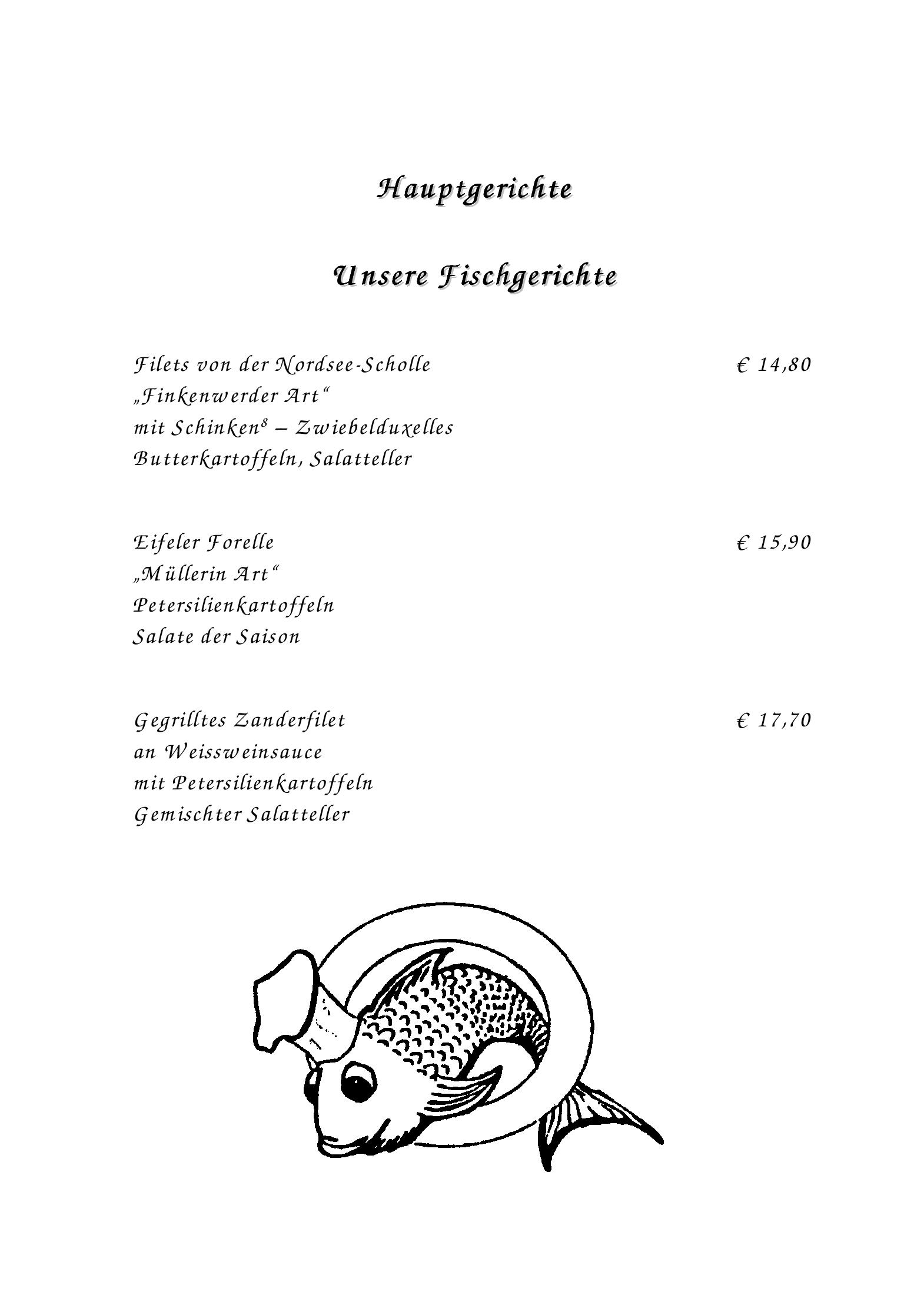Speisekarte