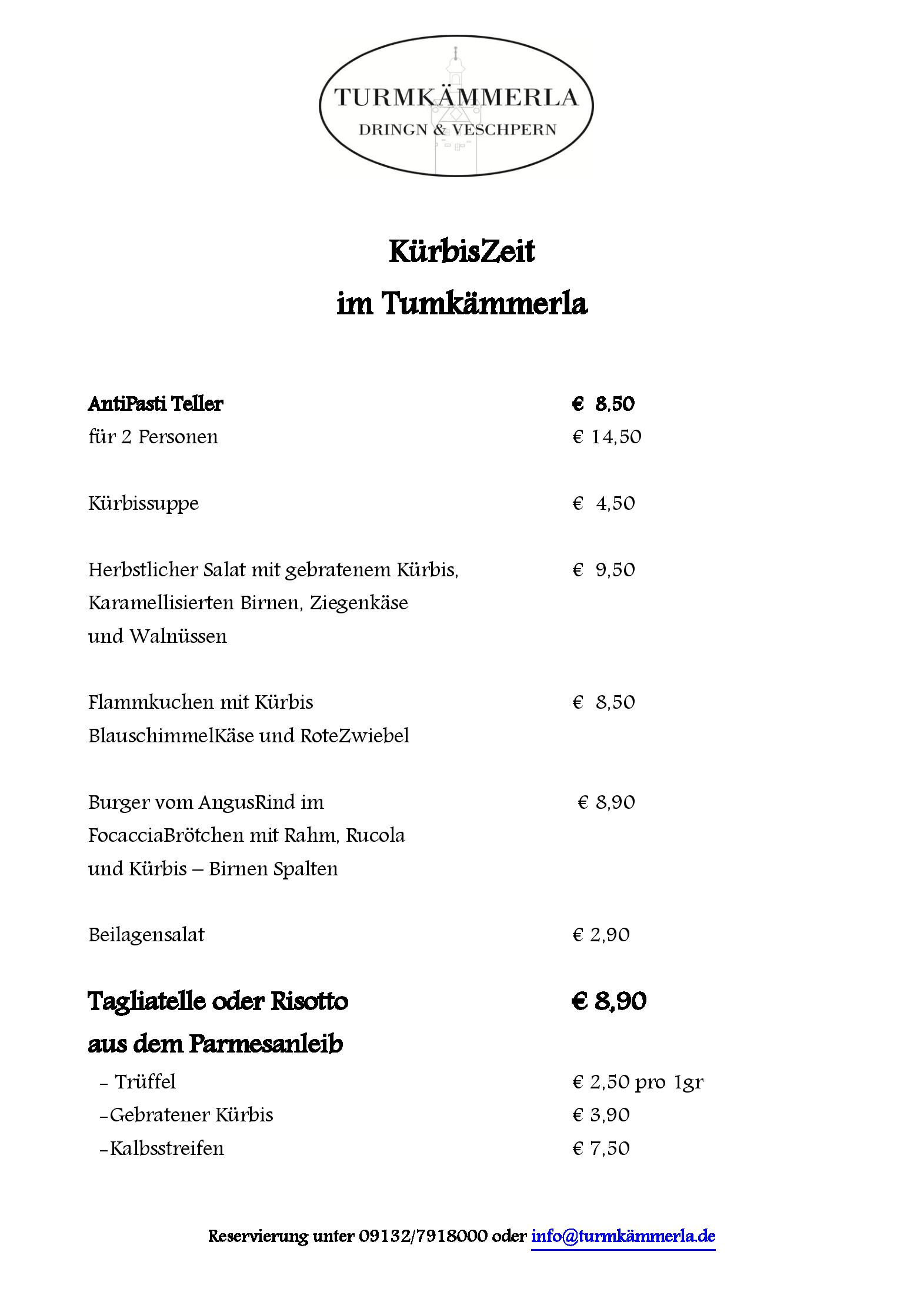 Speisekarte