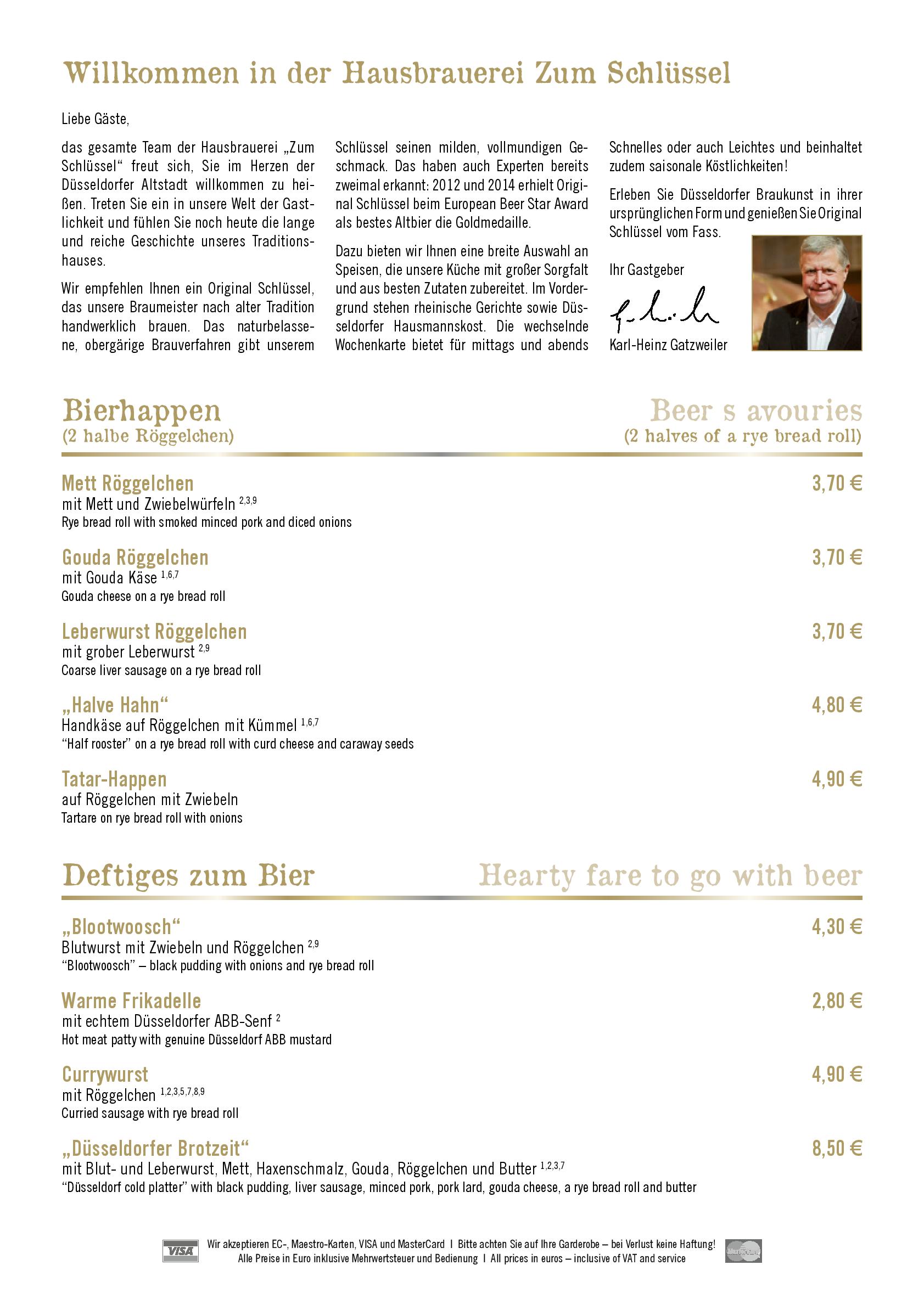Speisekarte