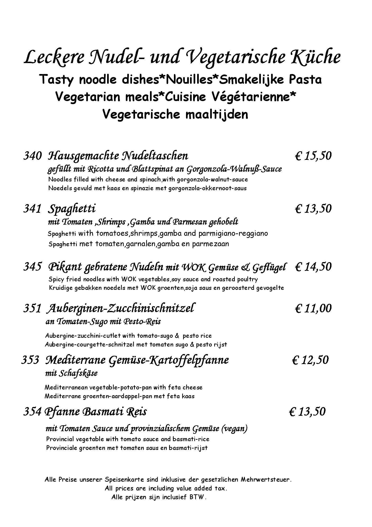 Speisekarte