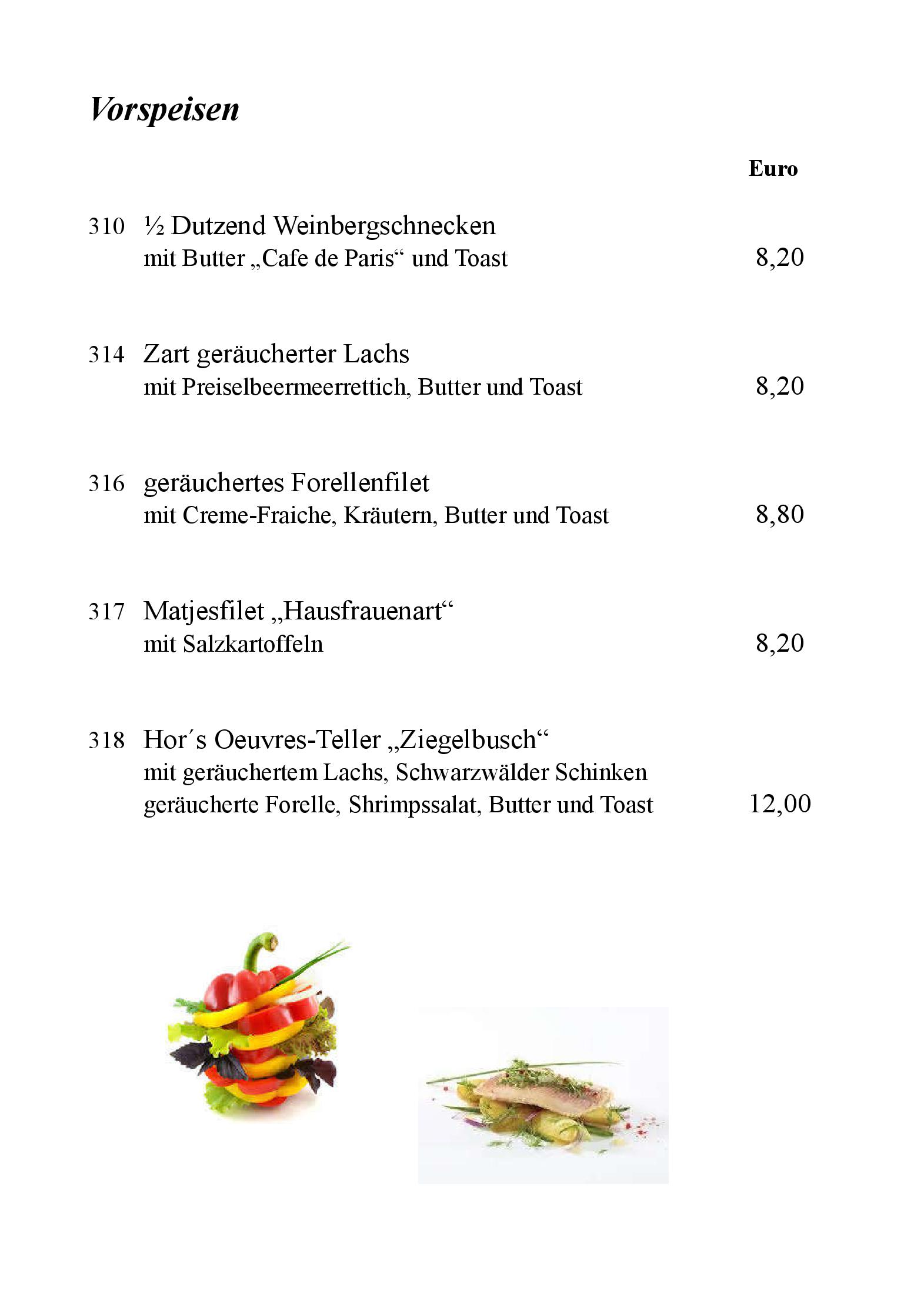 Speisekarte