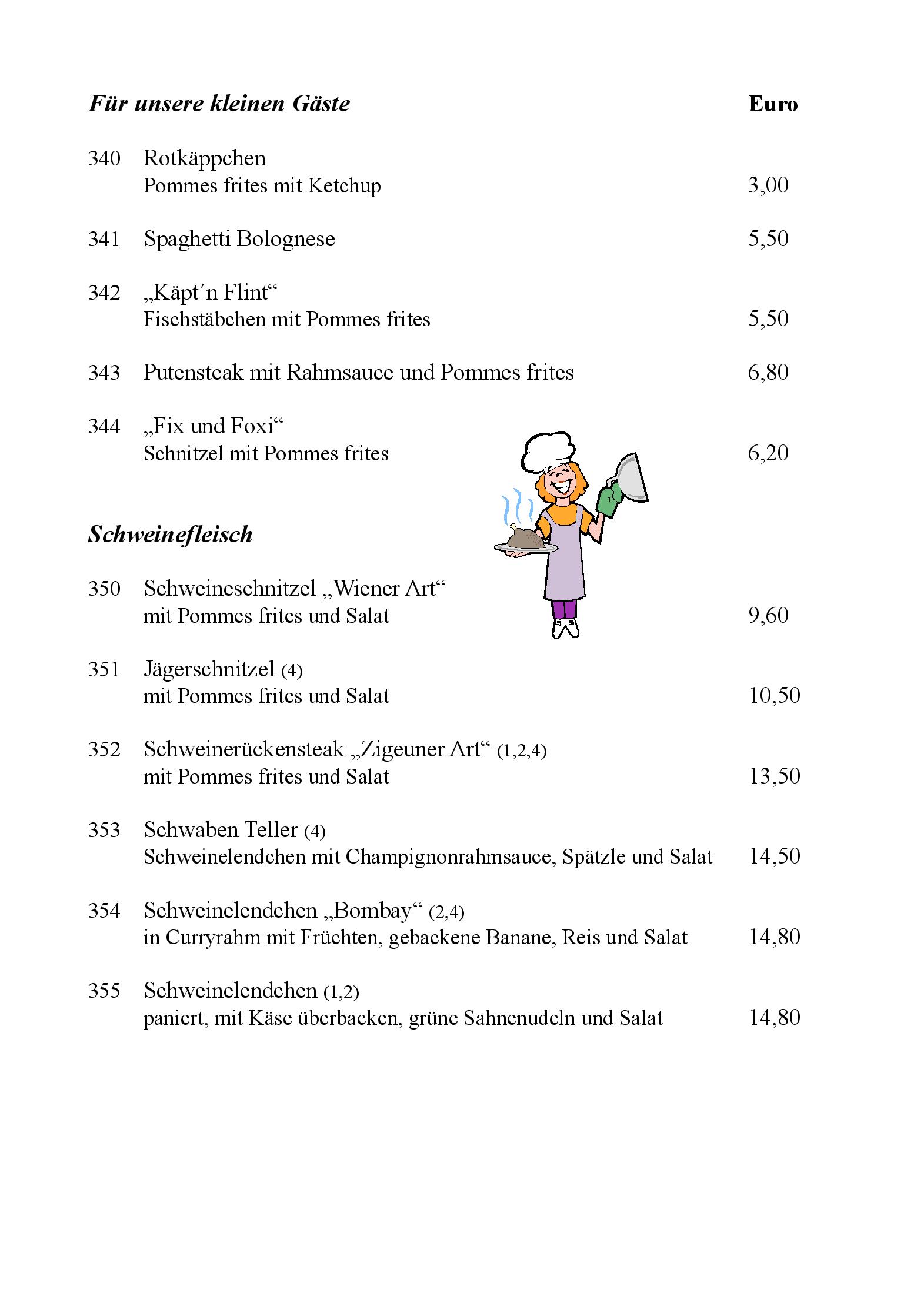 Speisekarte