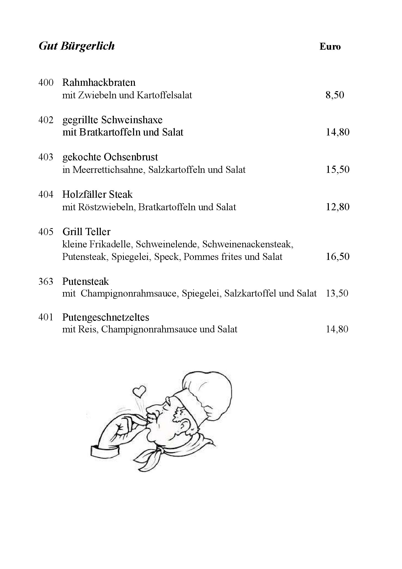 Speisekarte