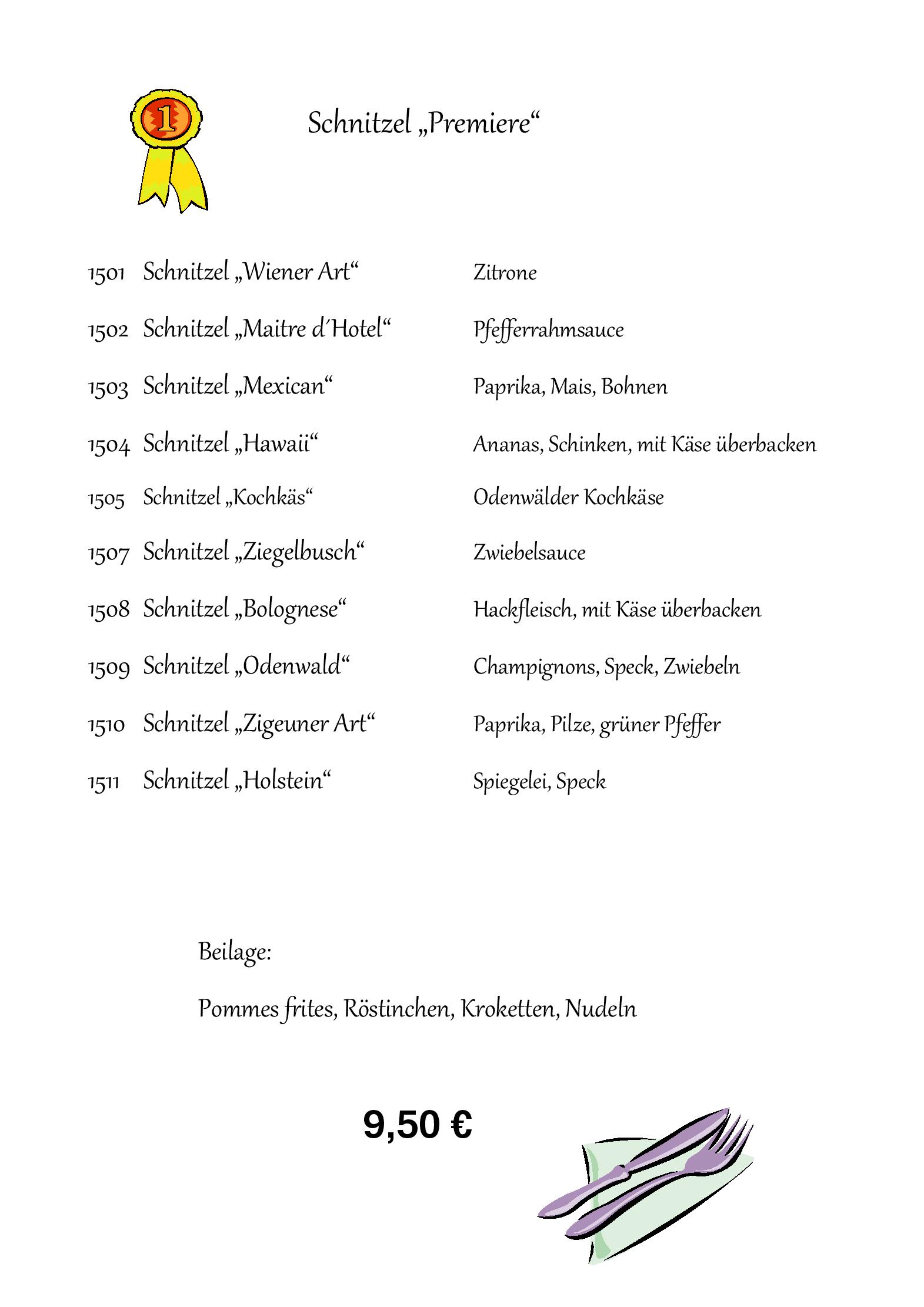 Speisekarte