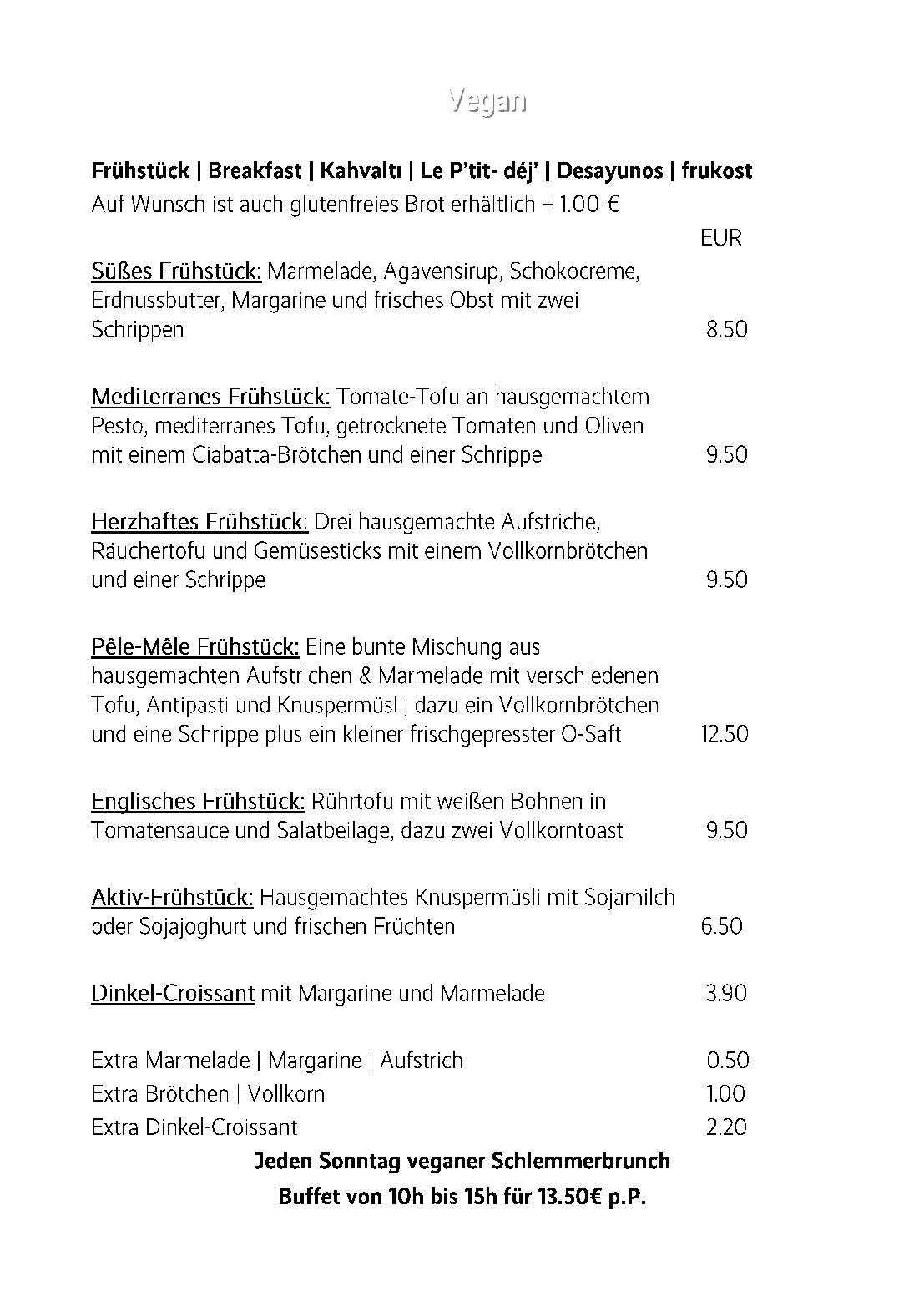 Speisekarte