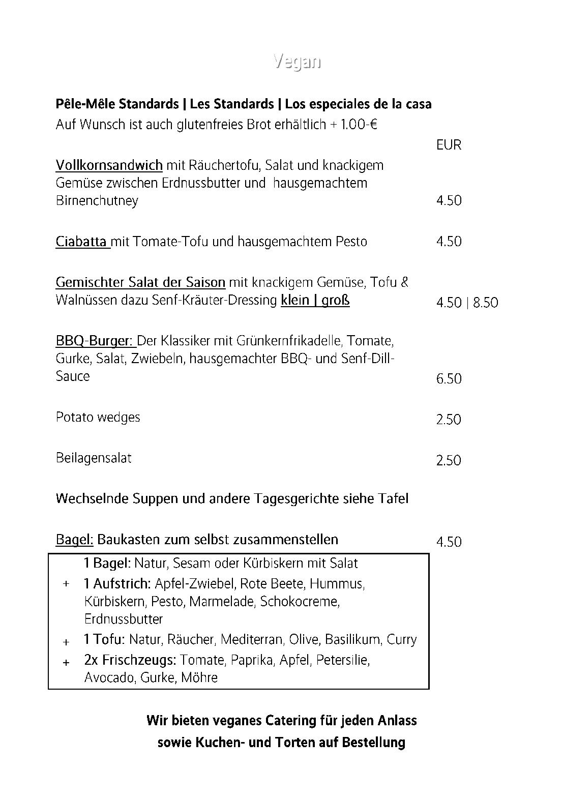 Speisekarte