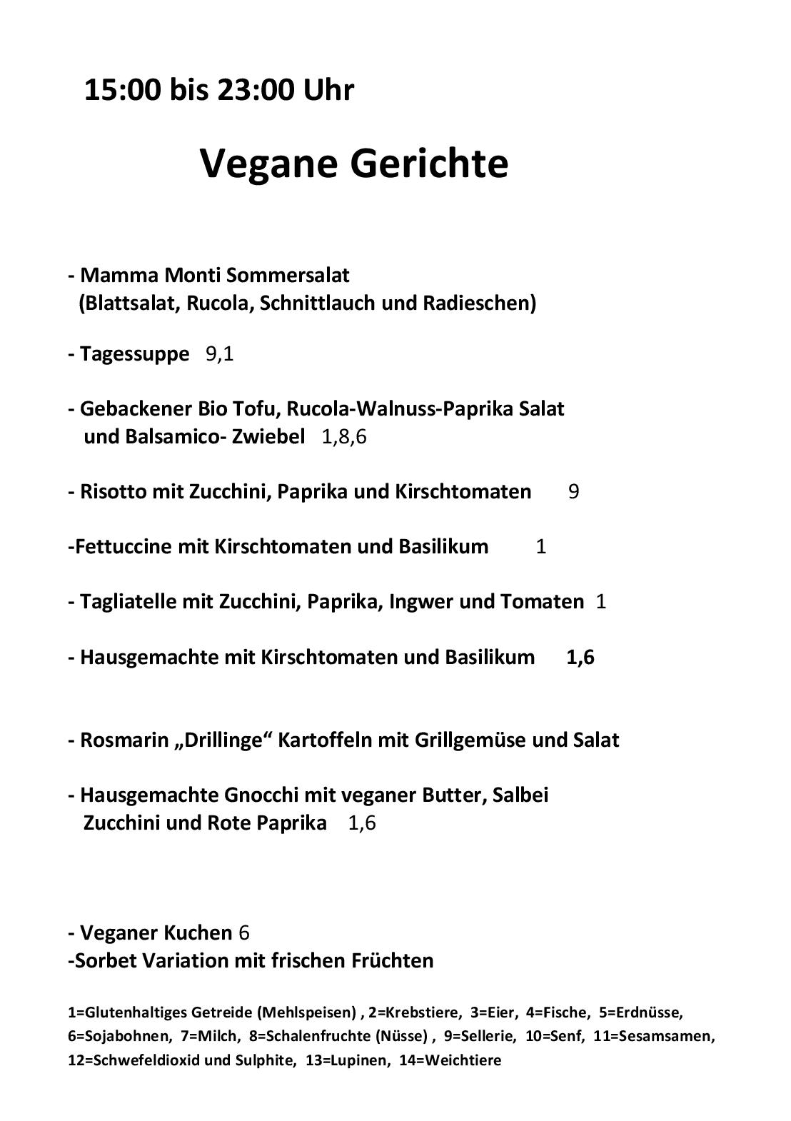Speisekarte