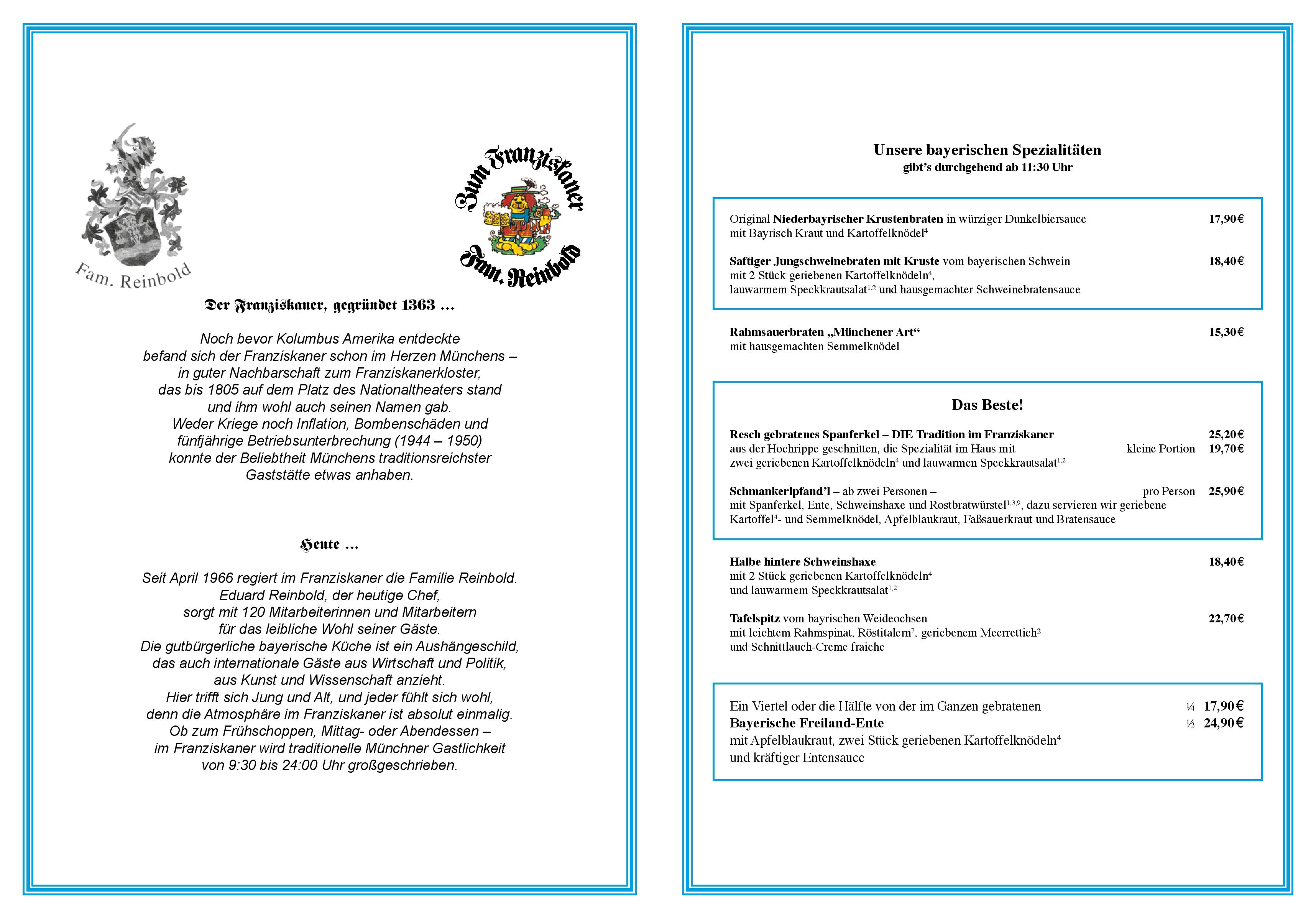 Speisekarte