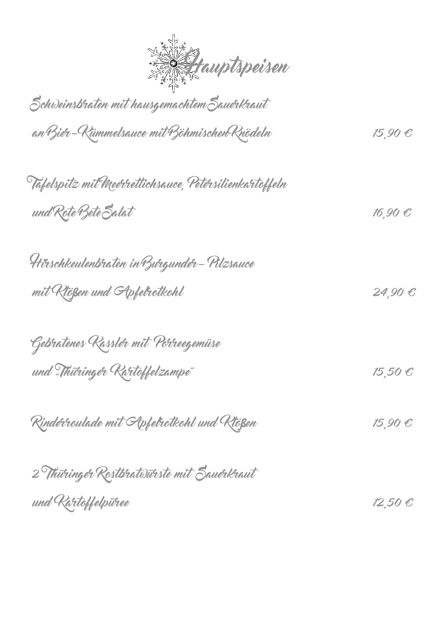 Speisekarte