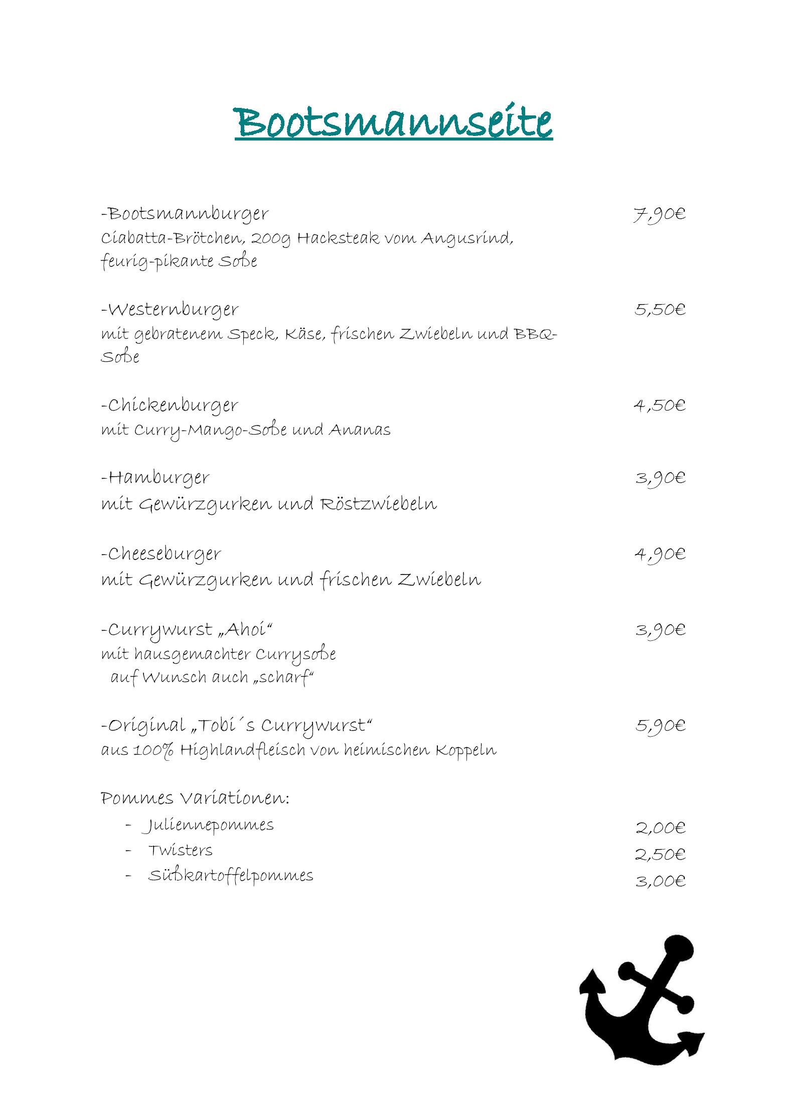Speisekarte