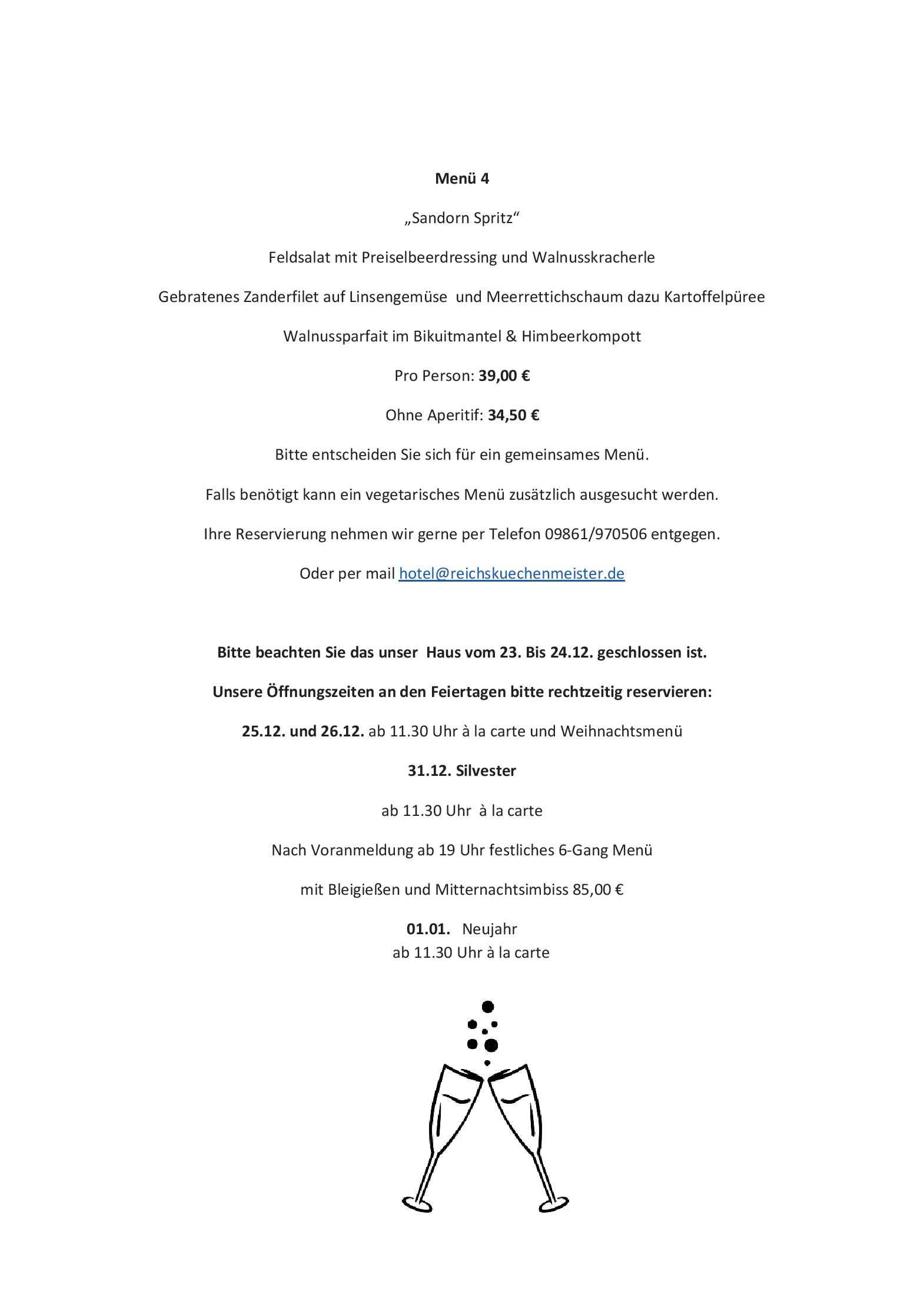 Speisekarte