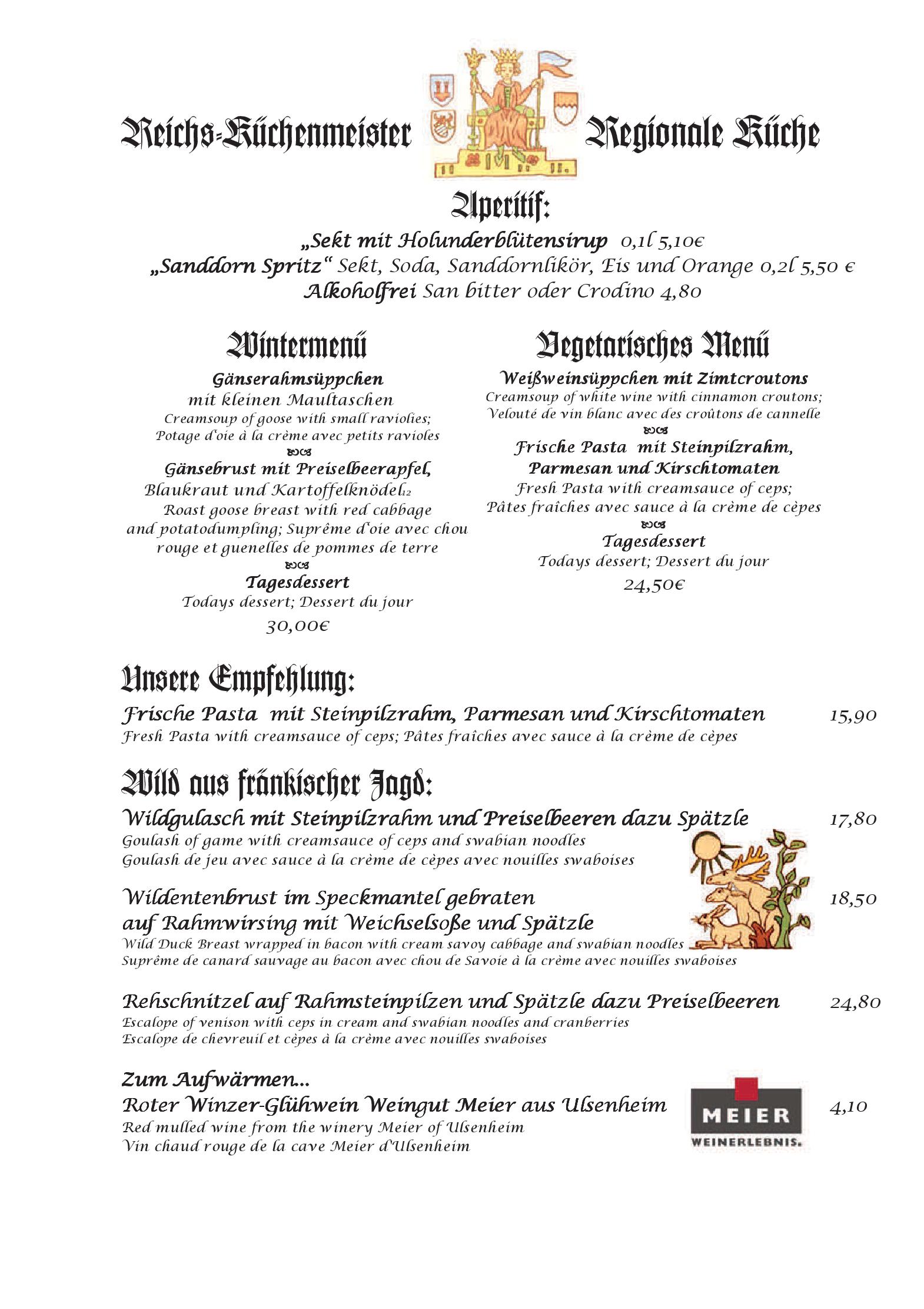 Speisekarte