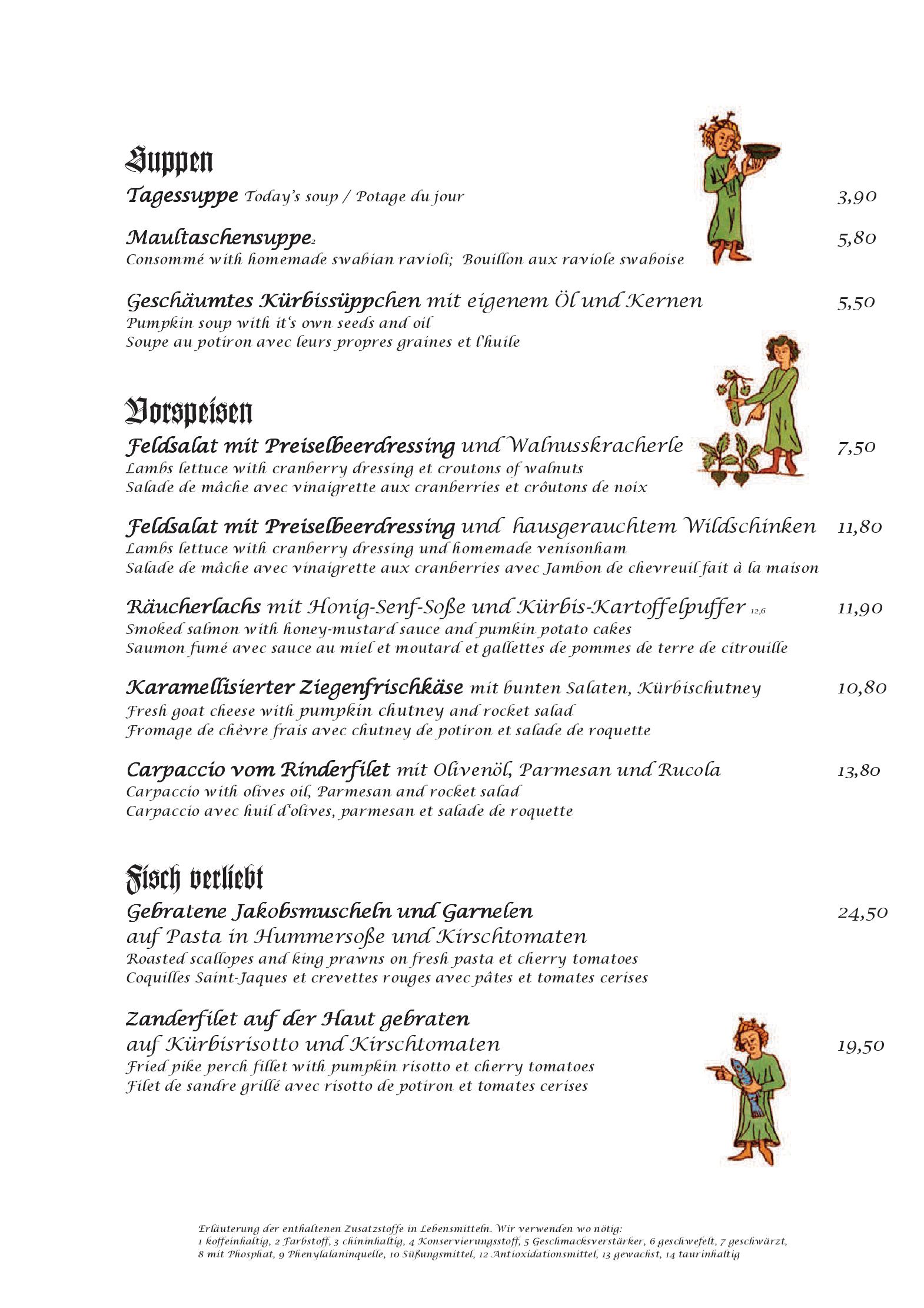 Speisekarte