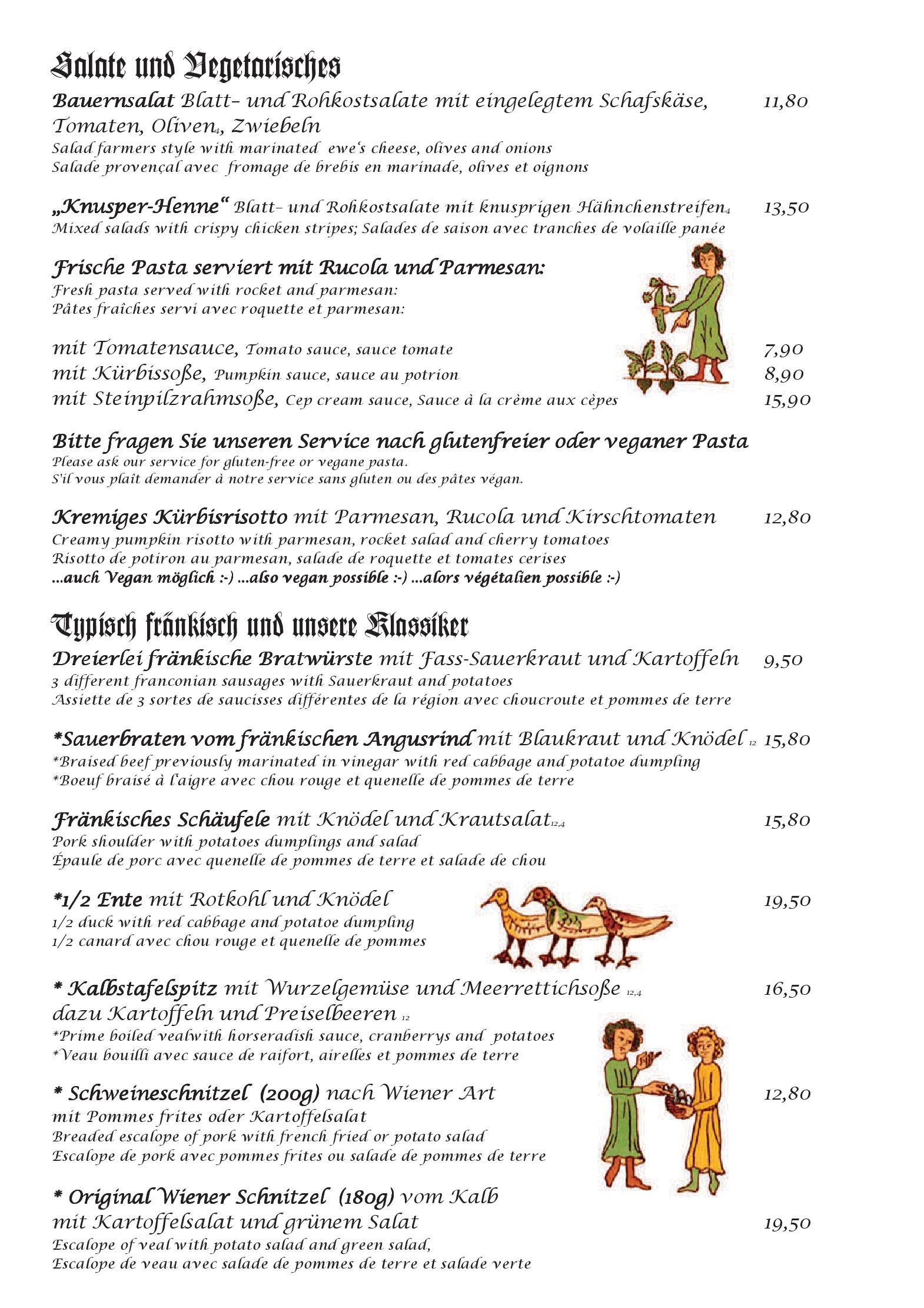 Speisekarte