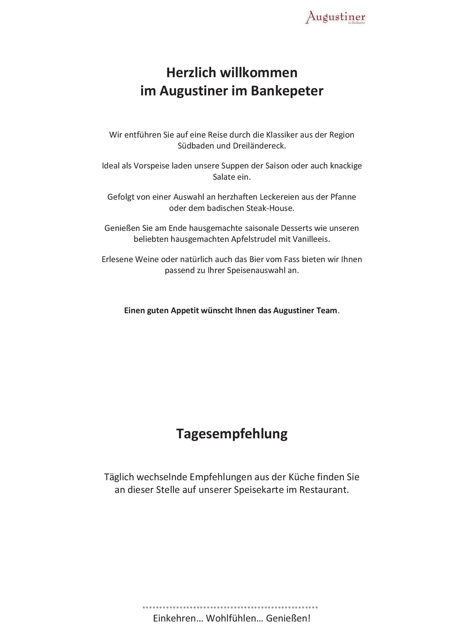 Speisekarte