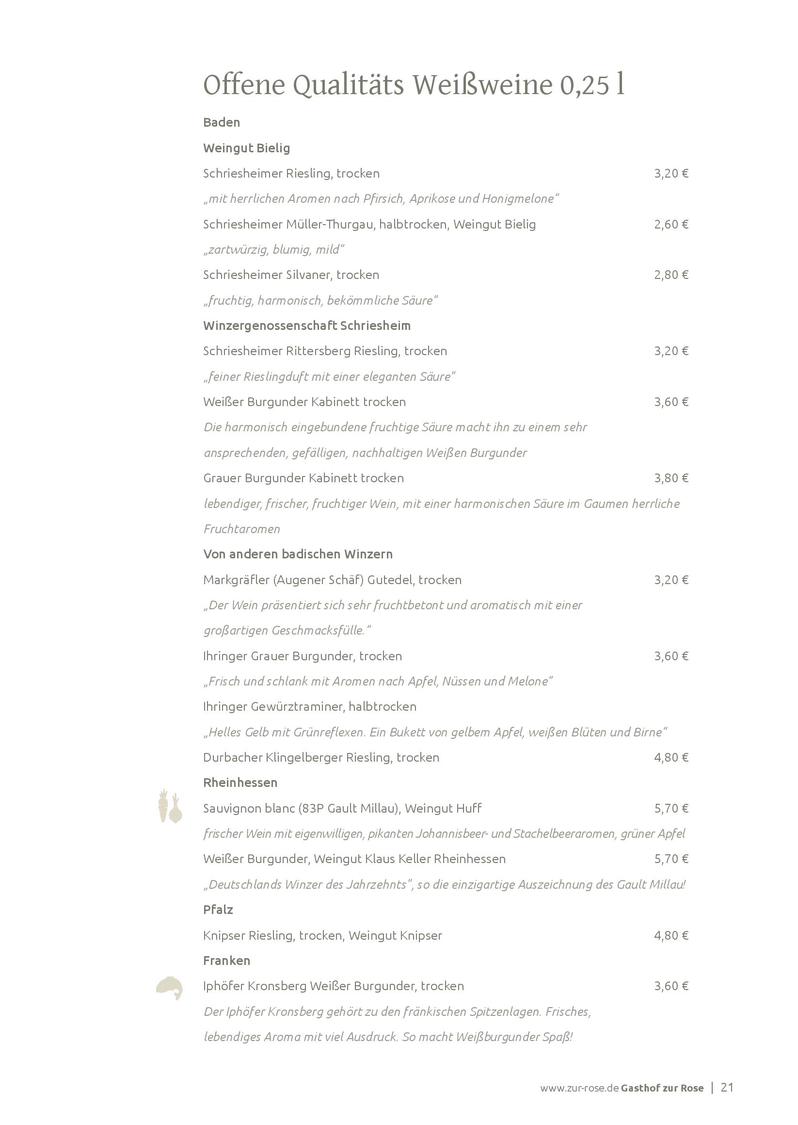 Speisekarte