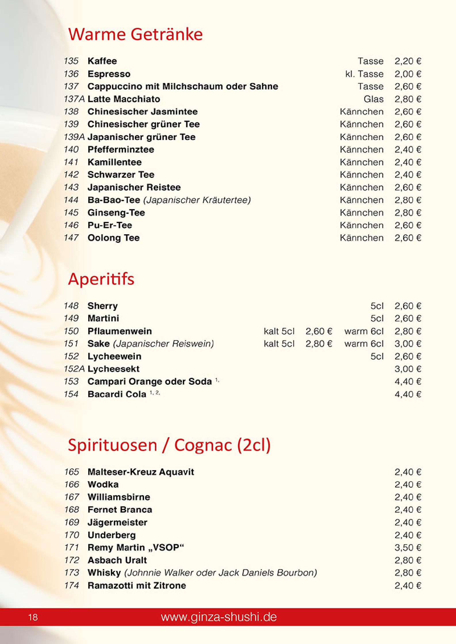 Speisekarte