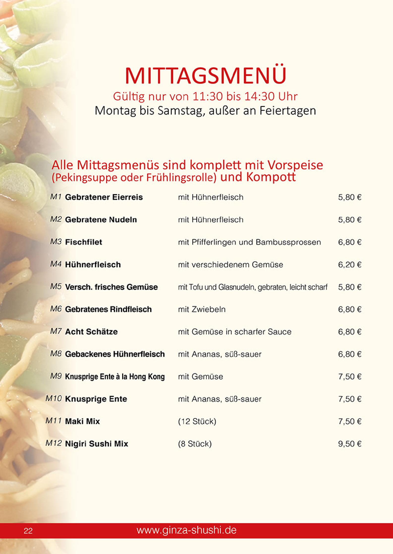 Speisekarte