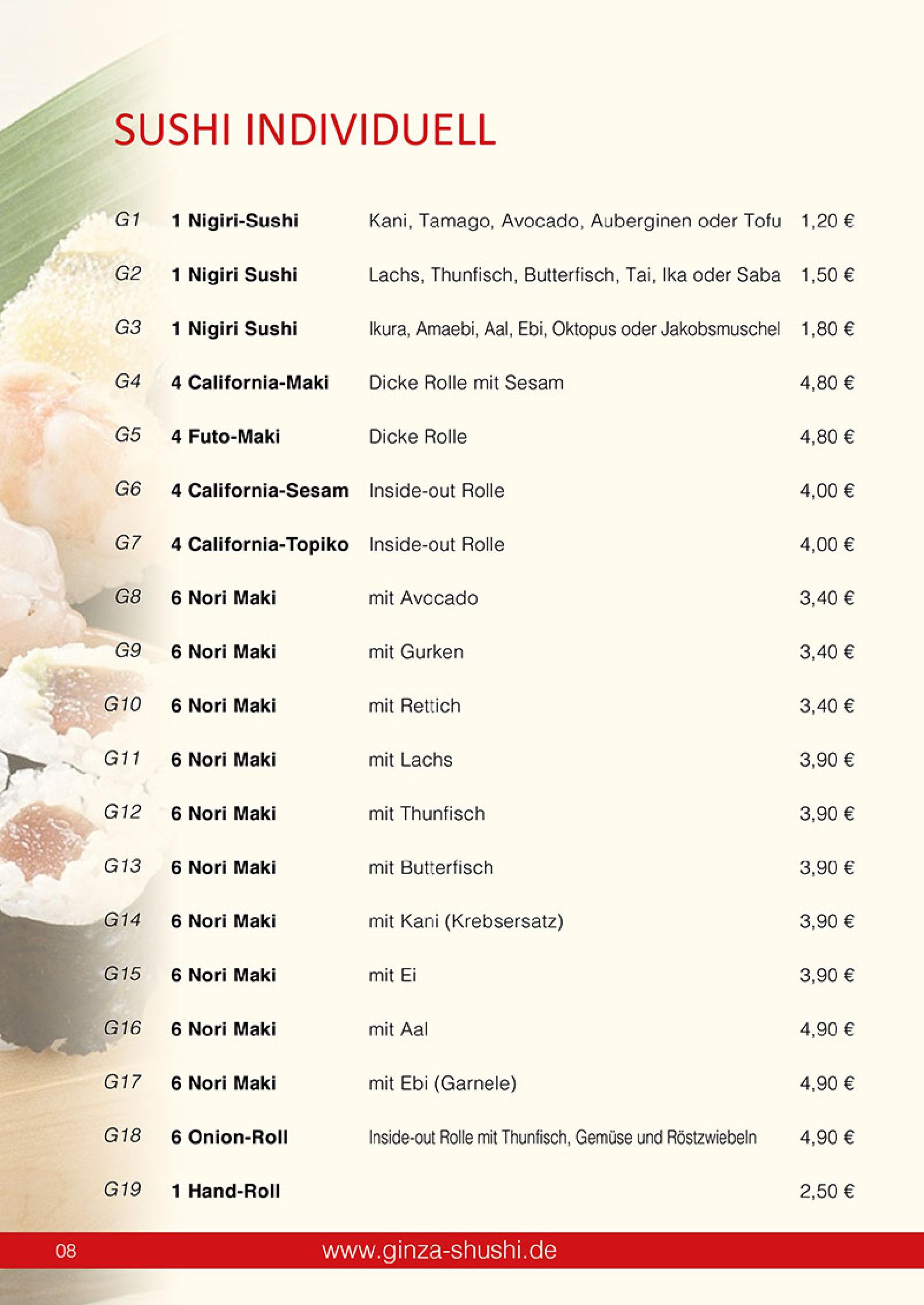 Speisekarte