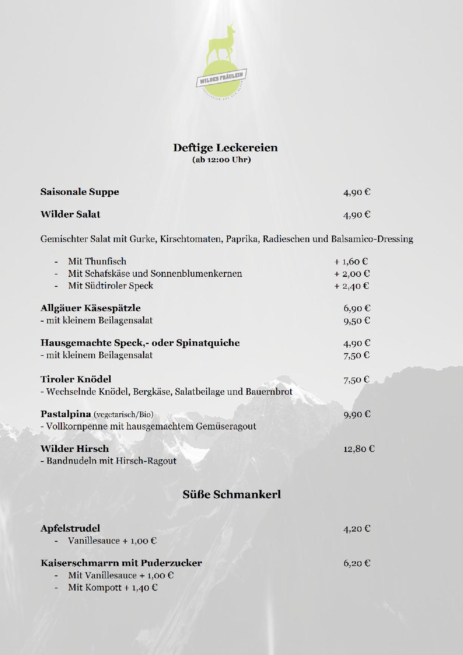 Speisekarte