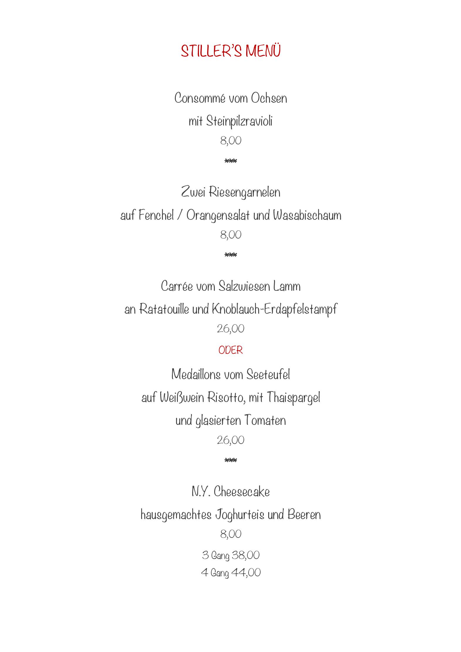 Speisekarte