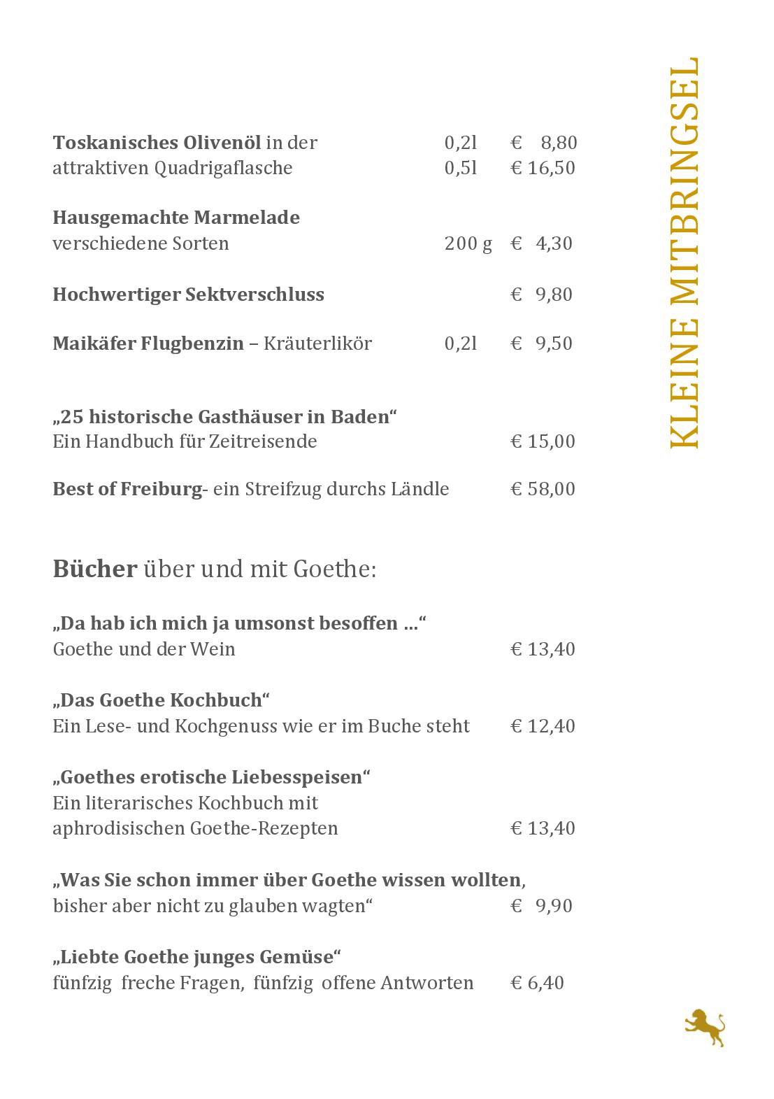 Speisekarte