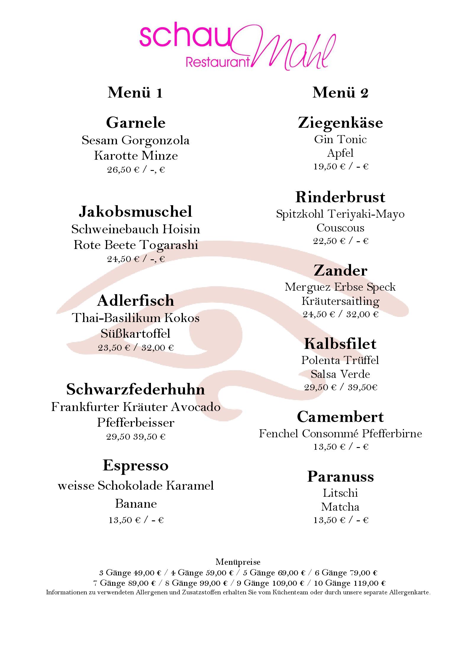 Speisekarte