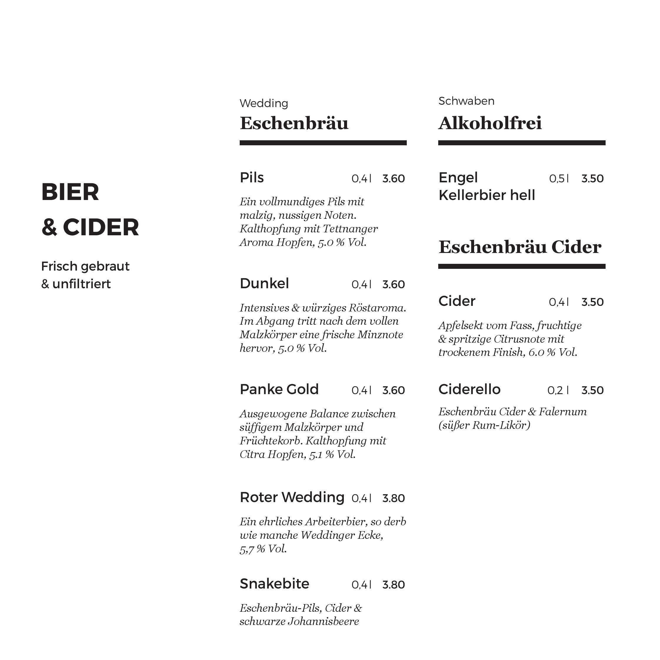 Dinner  Card / Abendkarte