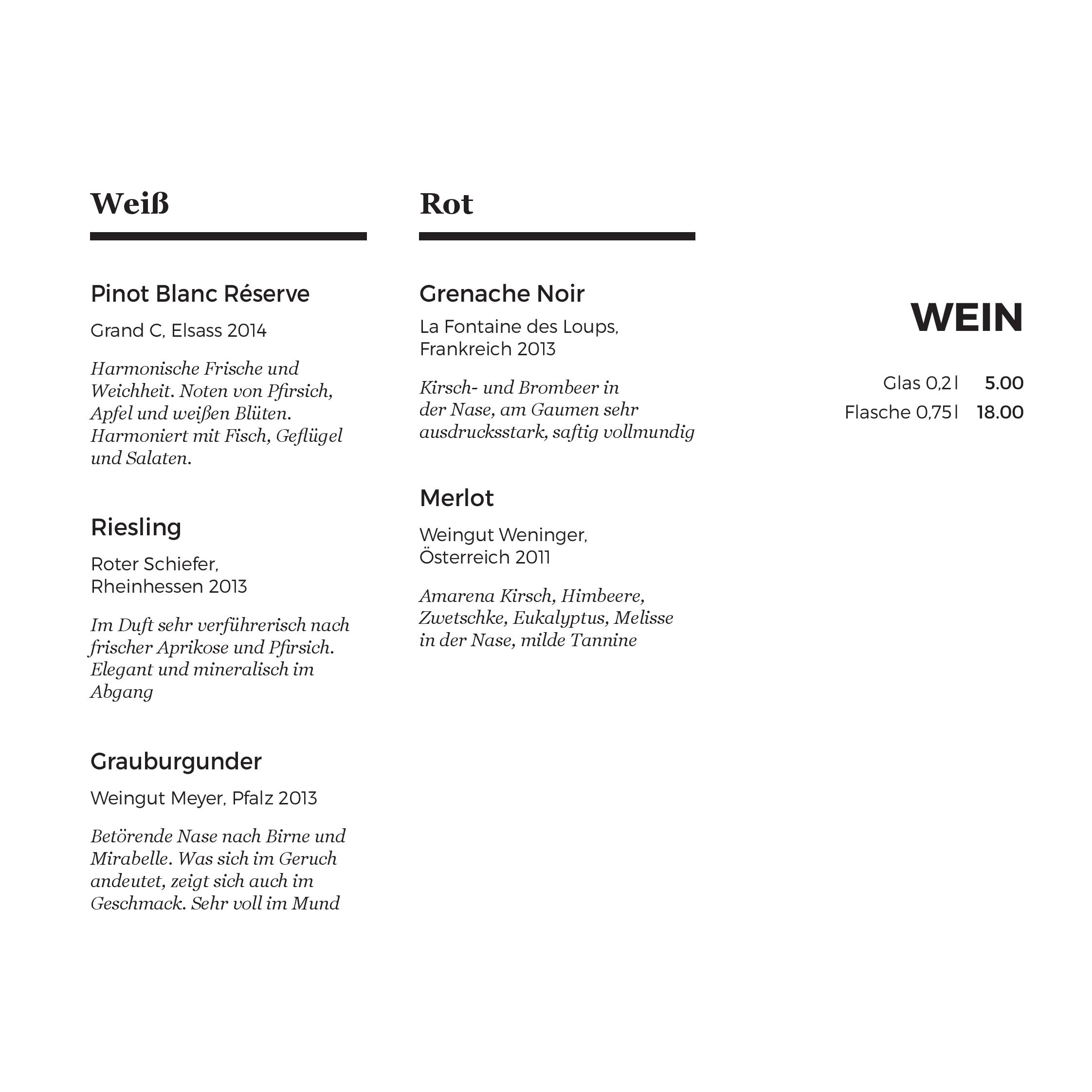 Dinner  Card / Abendkarte
