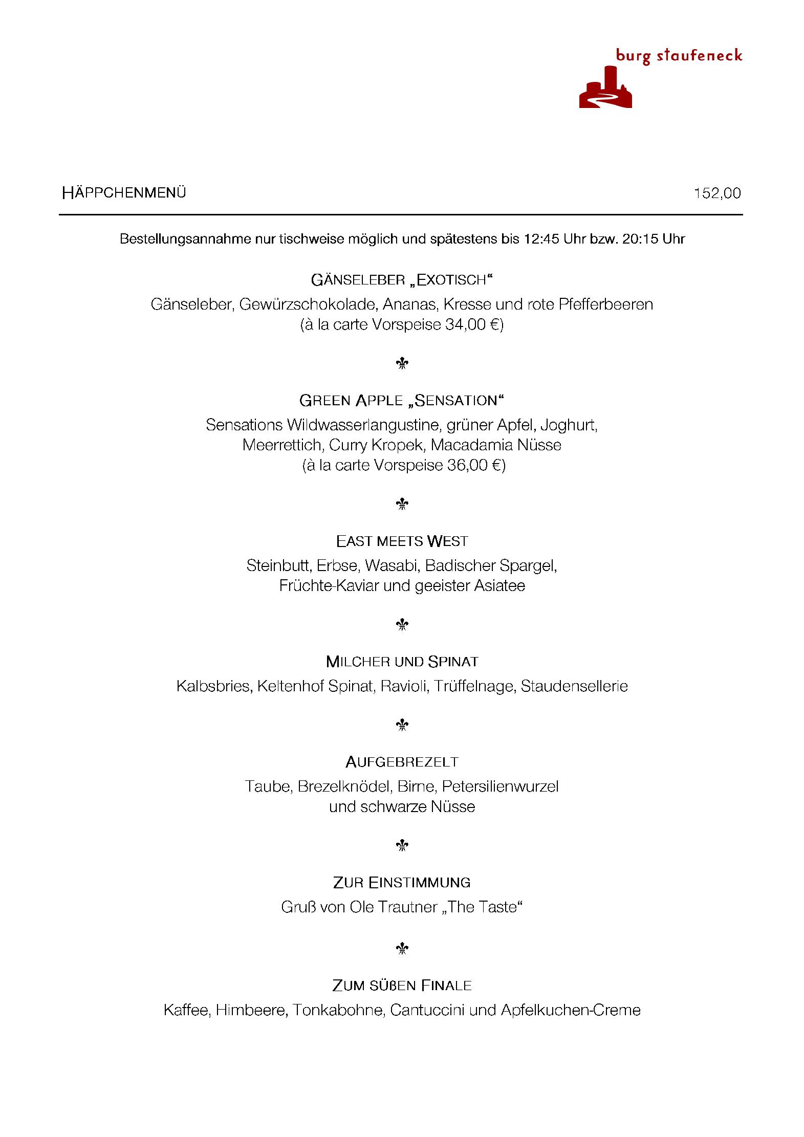 Speisekarte