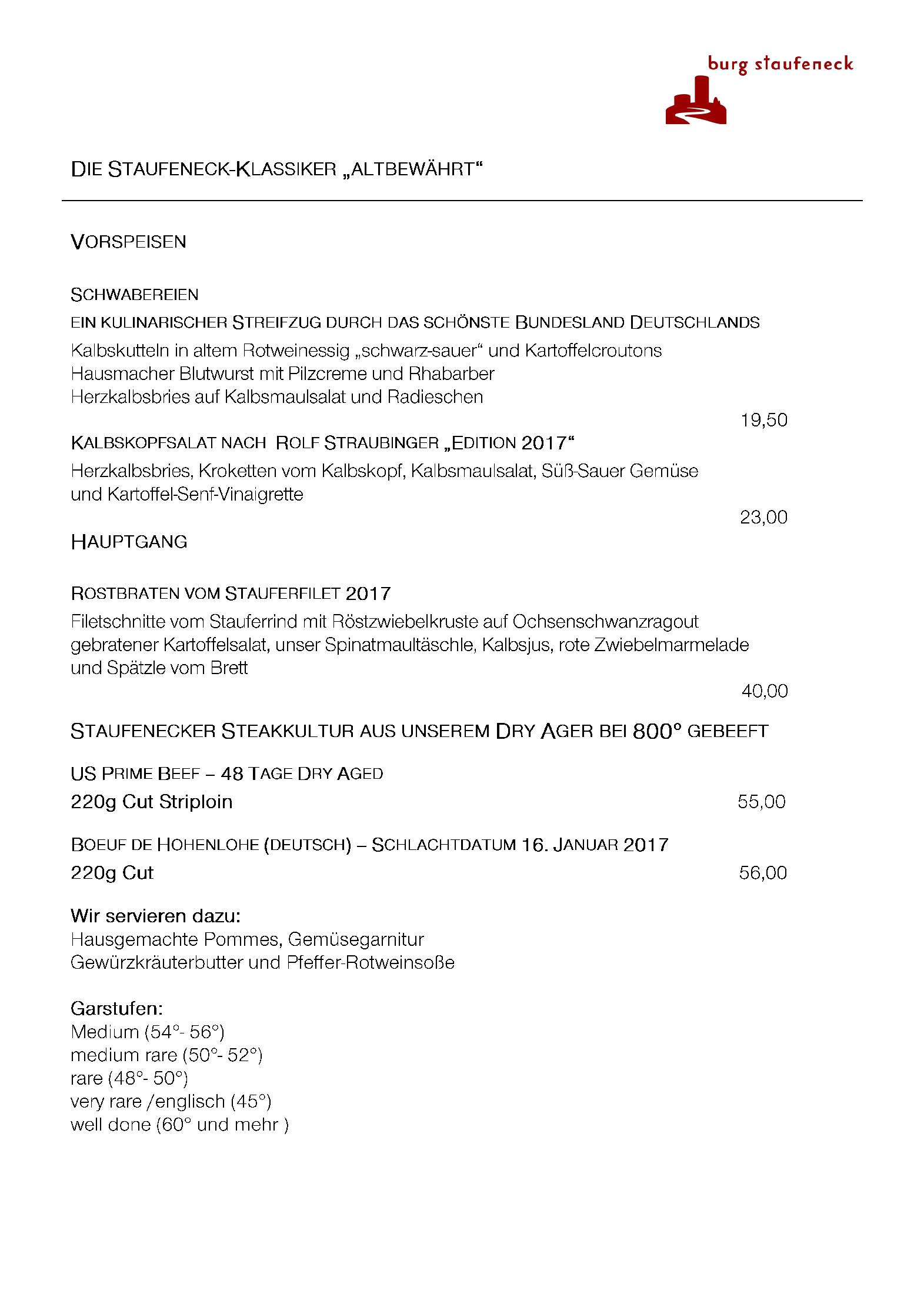 Speisekarte