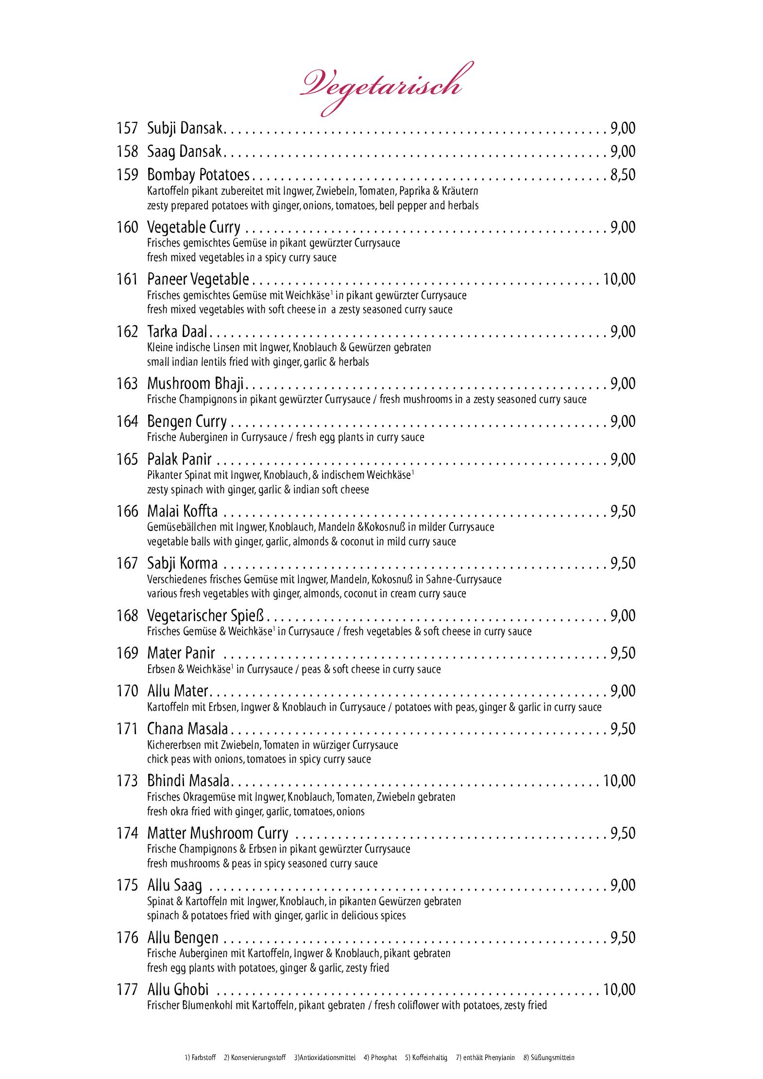 Speisekarte