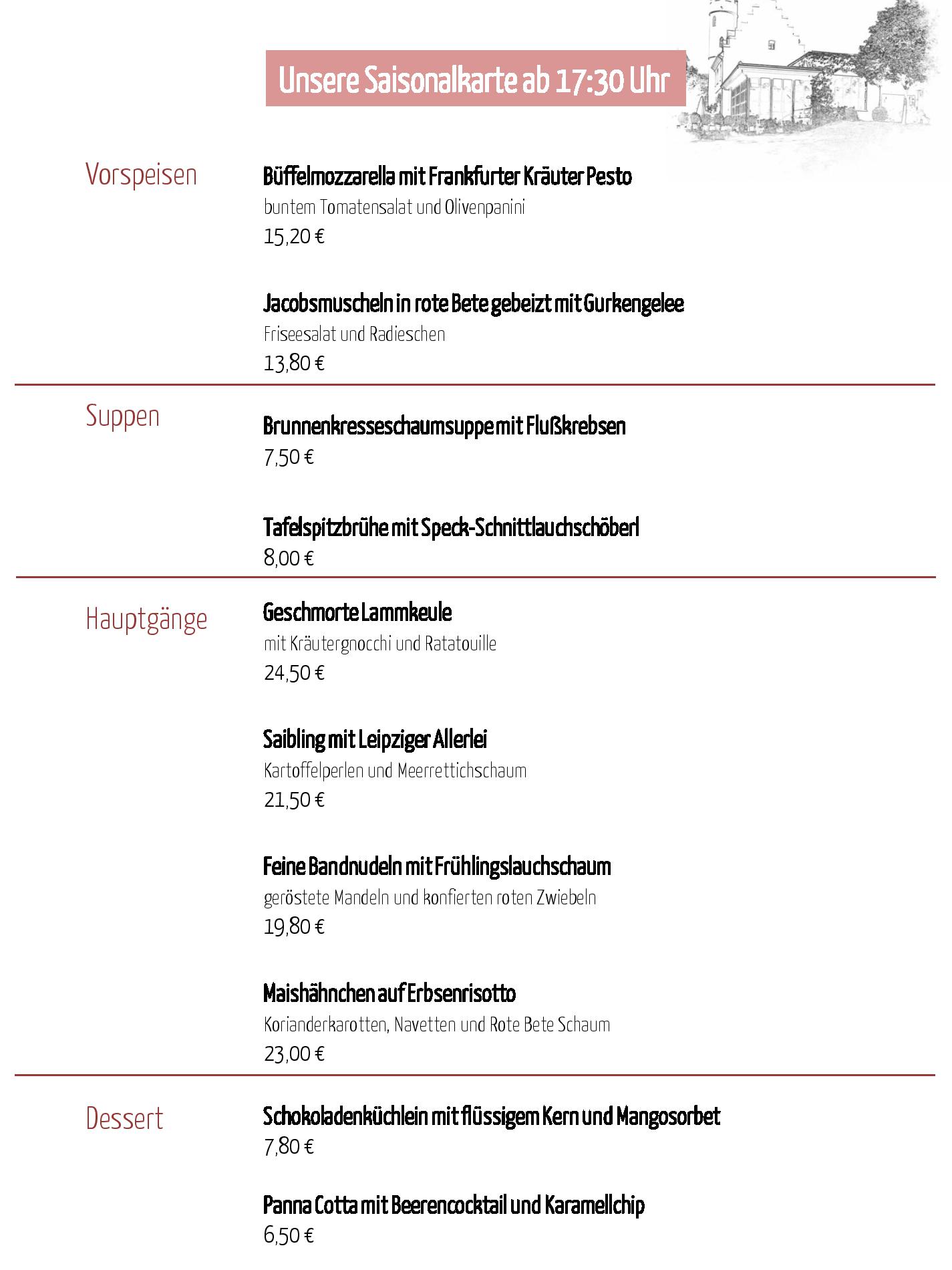Speisekarte