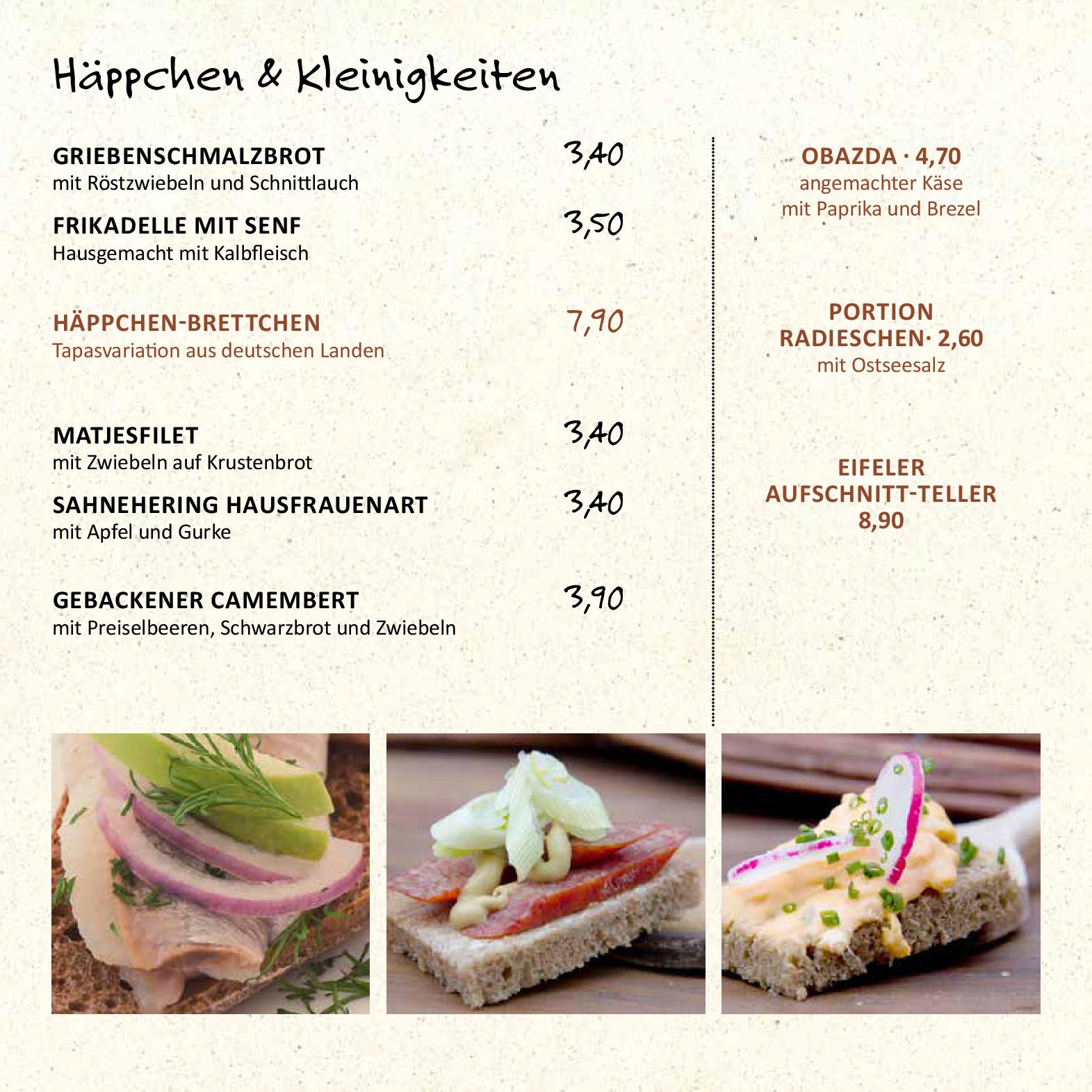 Speisekarte