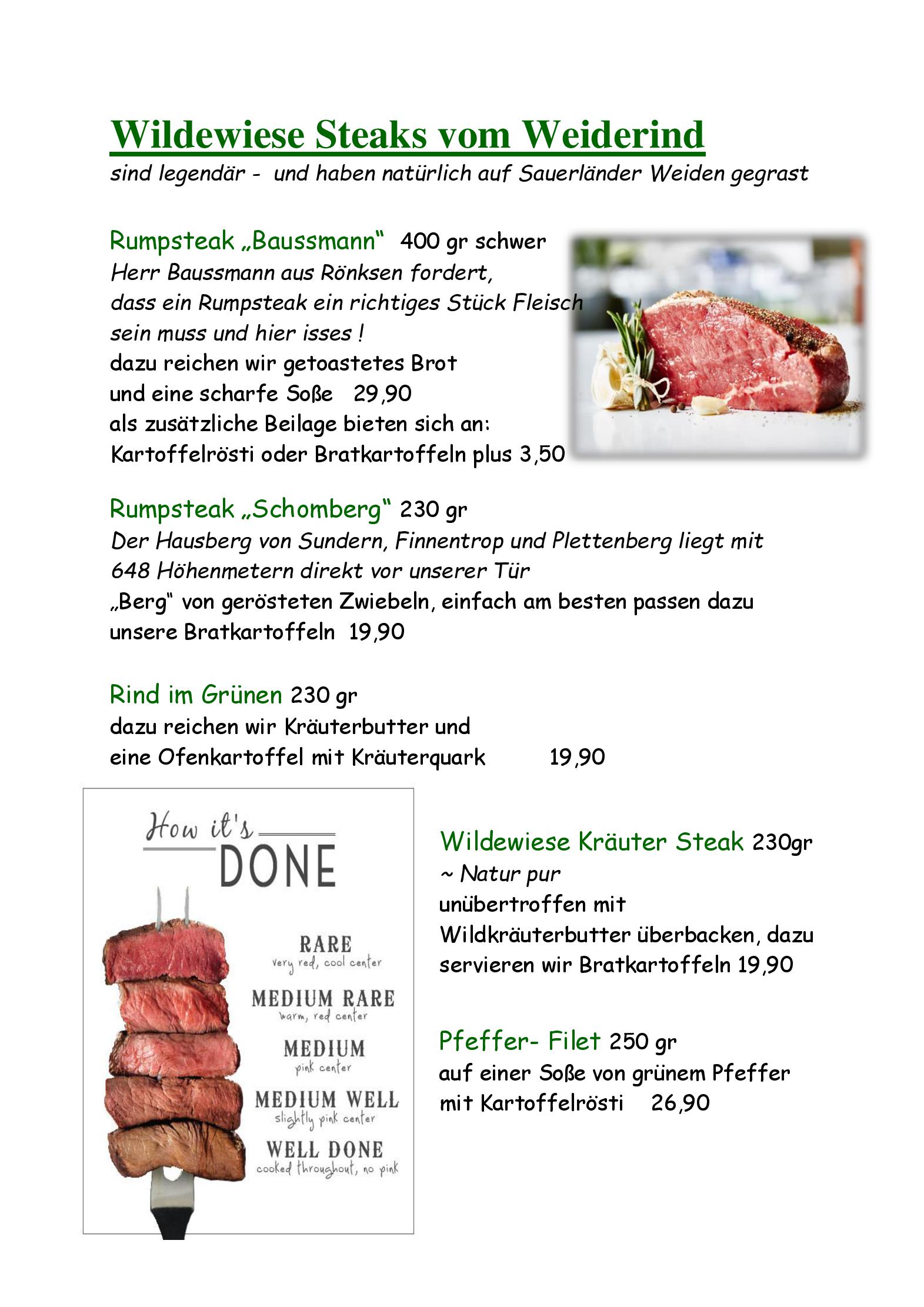 Speisekarte