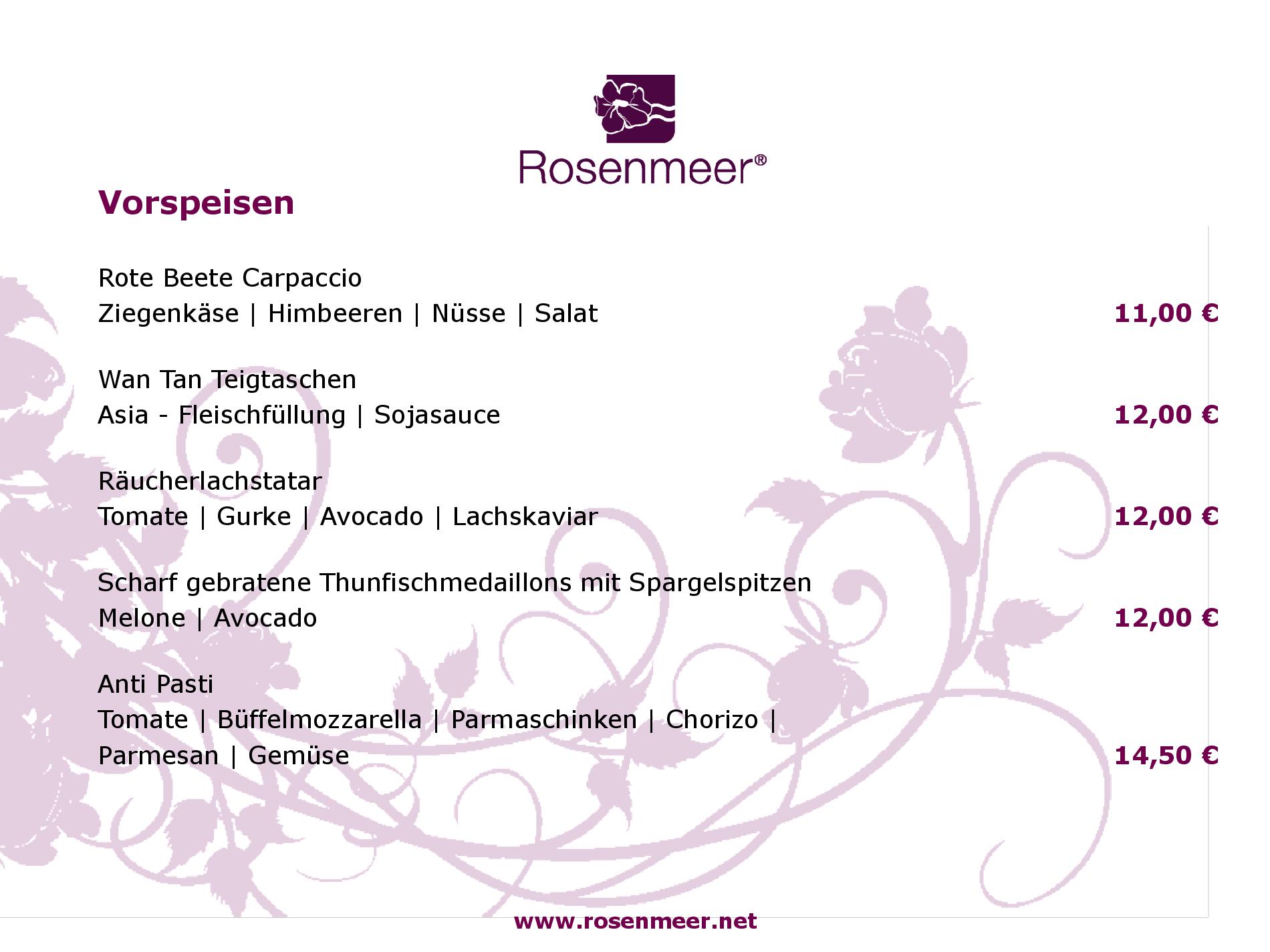 Speisekarte