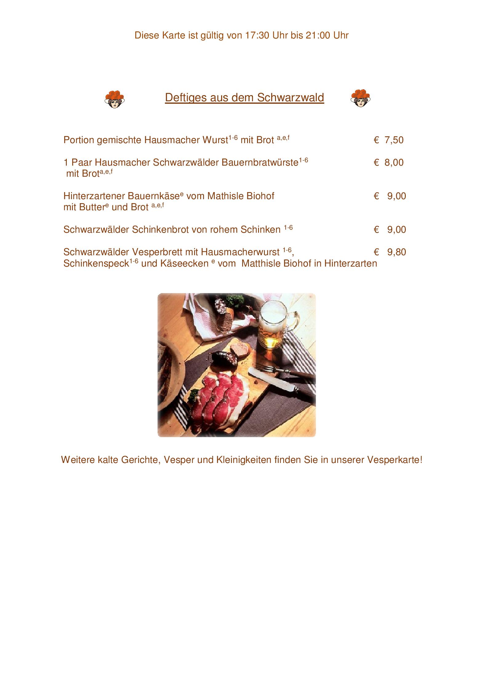 Speisekarte