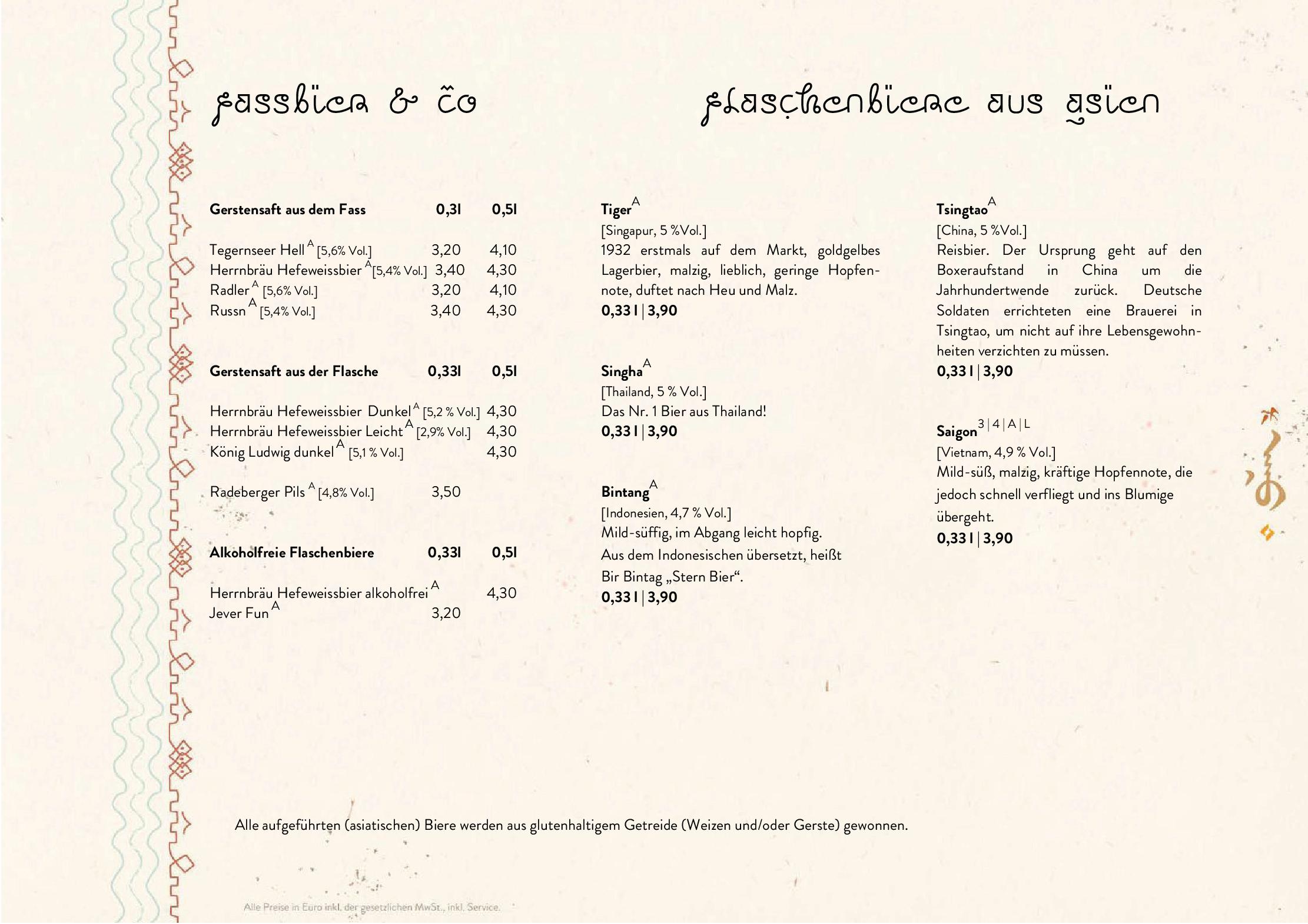 Speisekarte