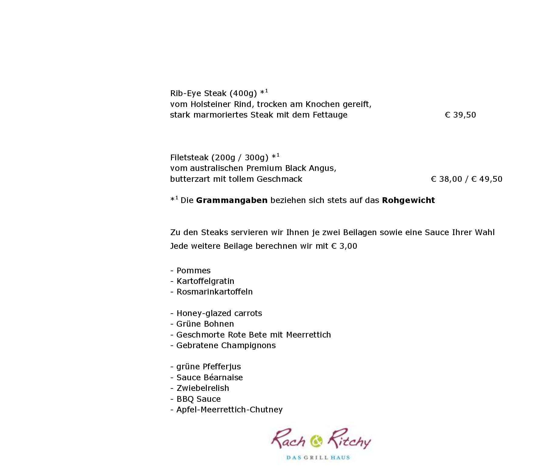 Speisekarte