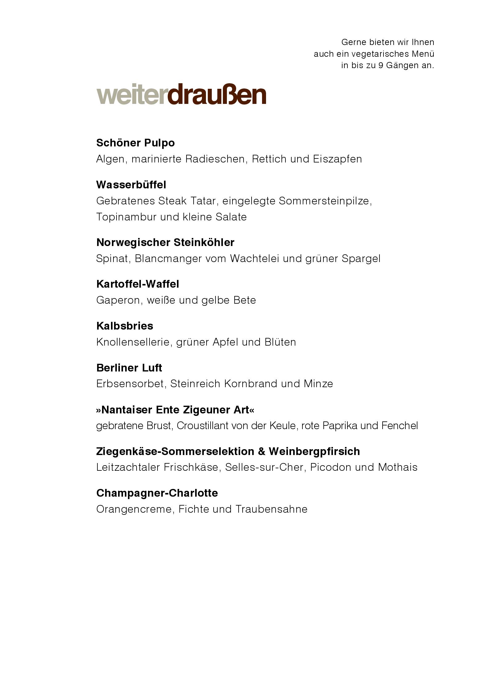 Speisekarte
