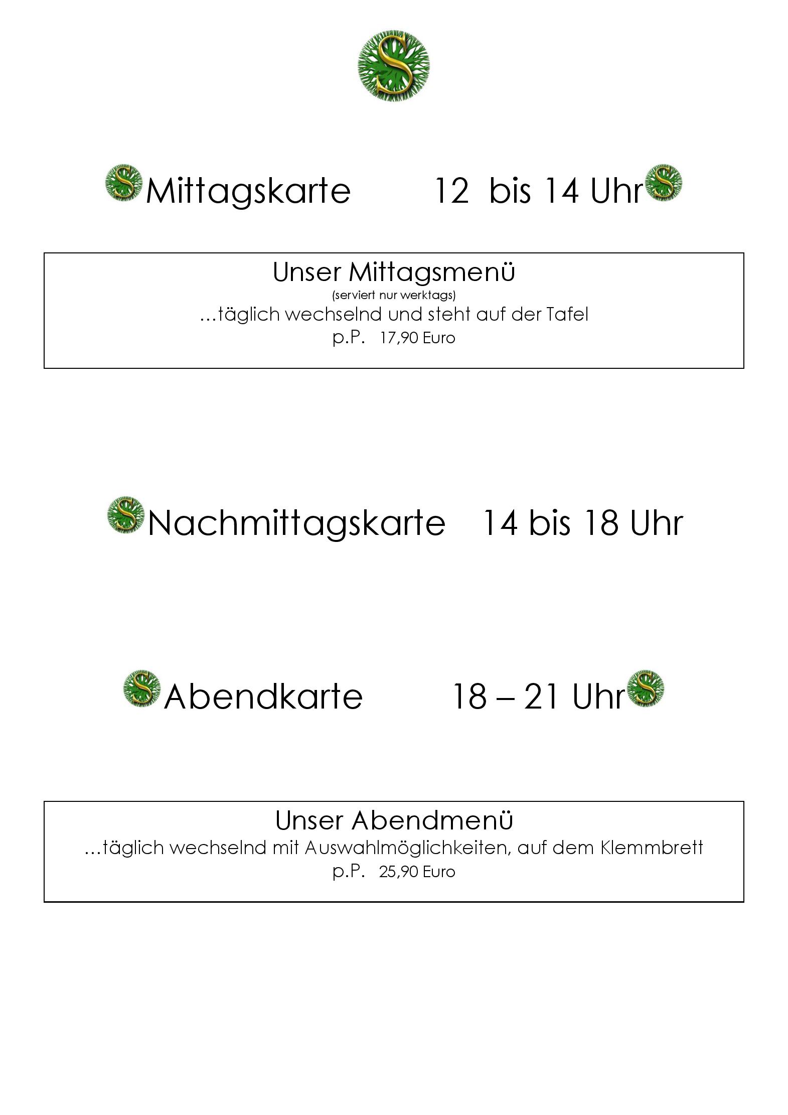 Speisekarte